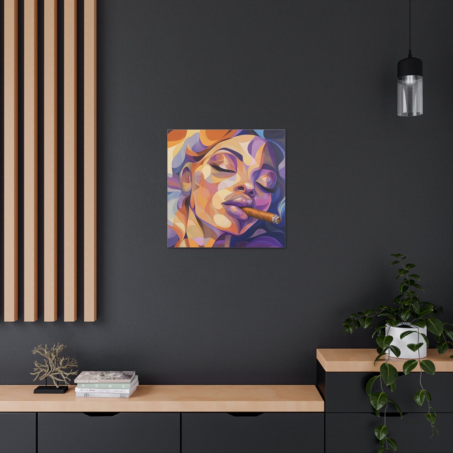 Canvas Gallery Wraps - Woman Cigar Lover