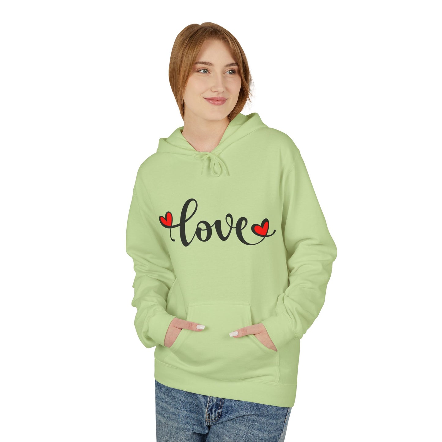 Unisex Midweight Softstyle Fleece Hoodie - Love Hoodie