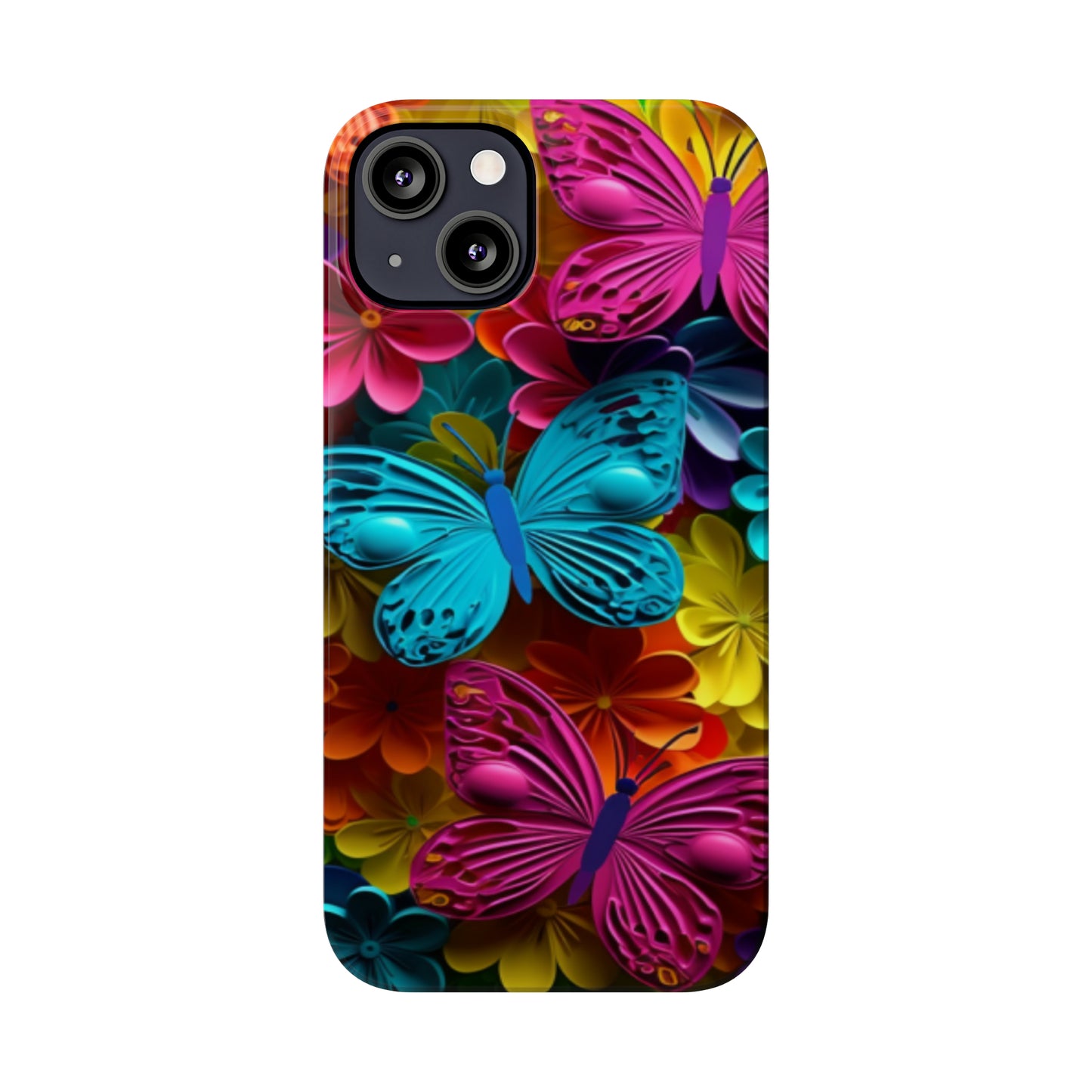 Slim Phone Cases - Colorful Butterflies