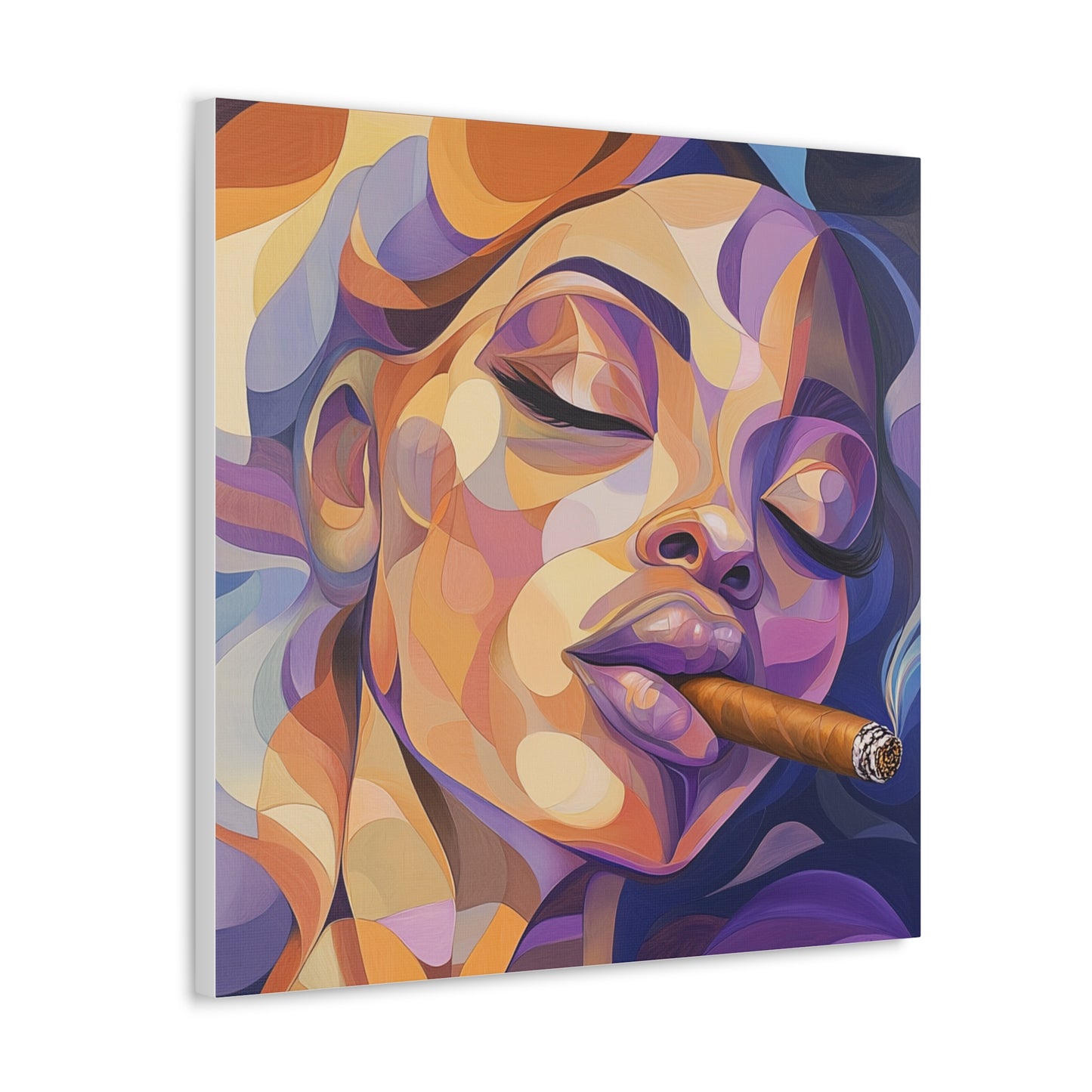 Canvas Gallery Wraps - Woman Cigar Lover