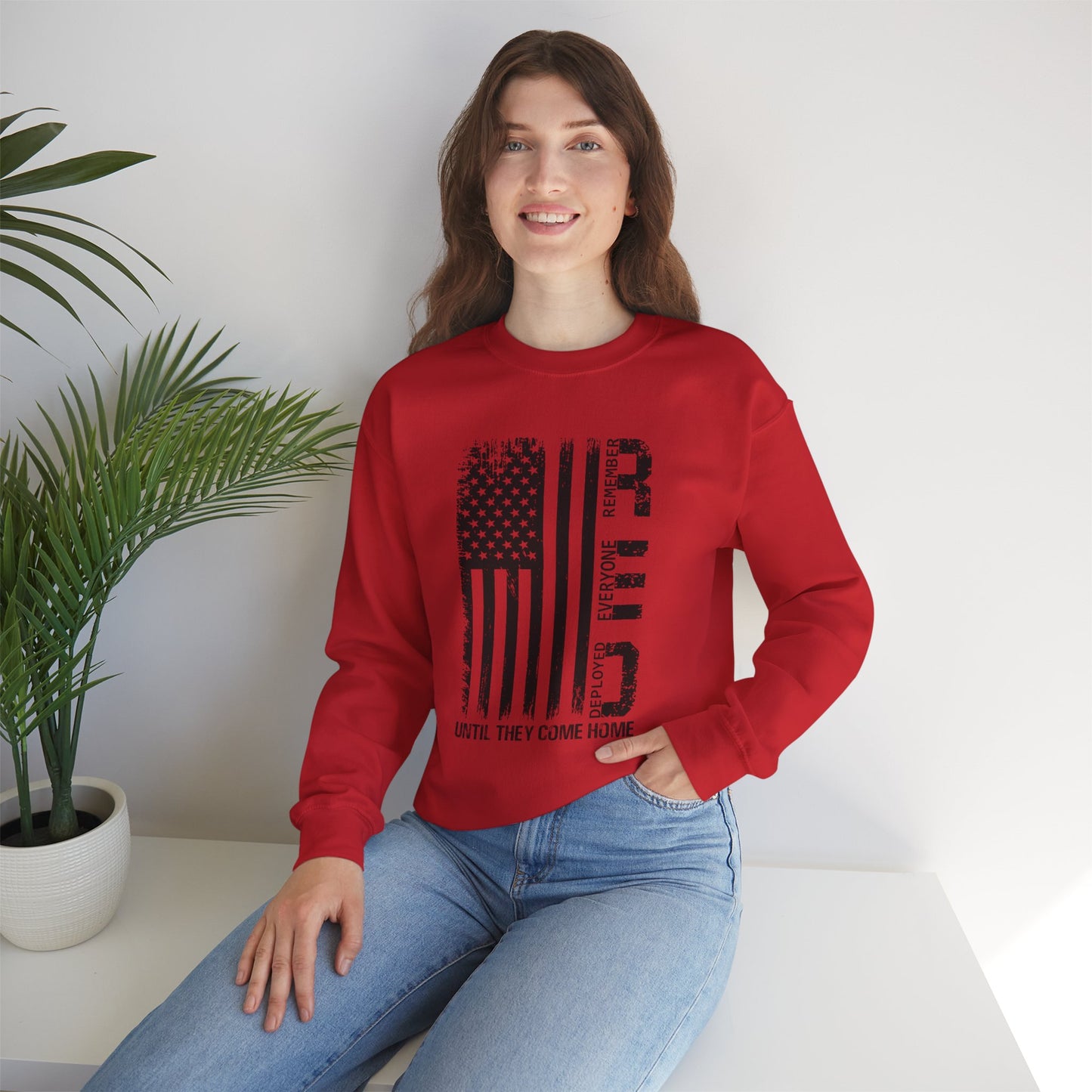 Unisex Heavy Blend™ Crewneck Sweatshirt - Remember Everyone Deployed (RED)