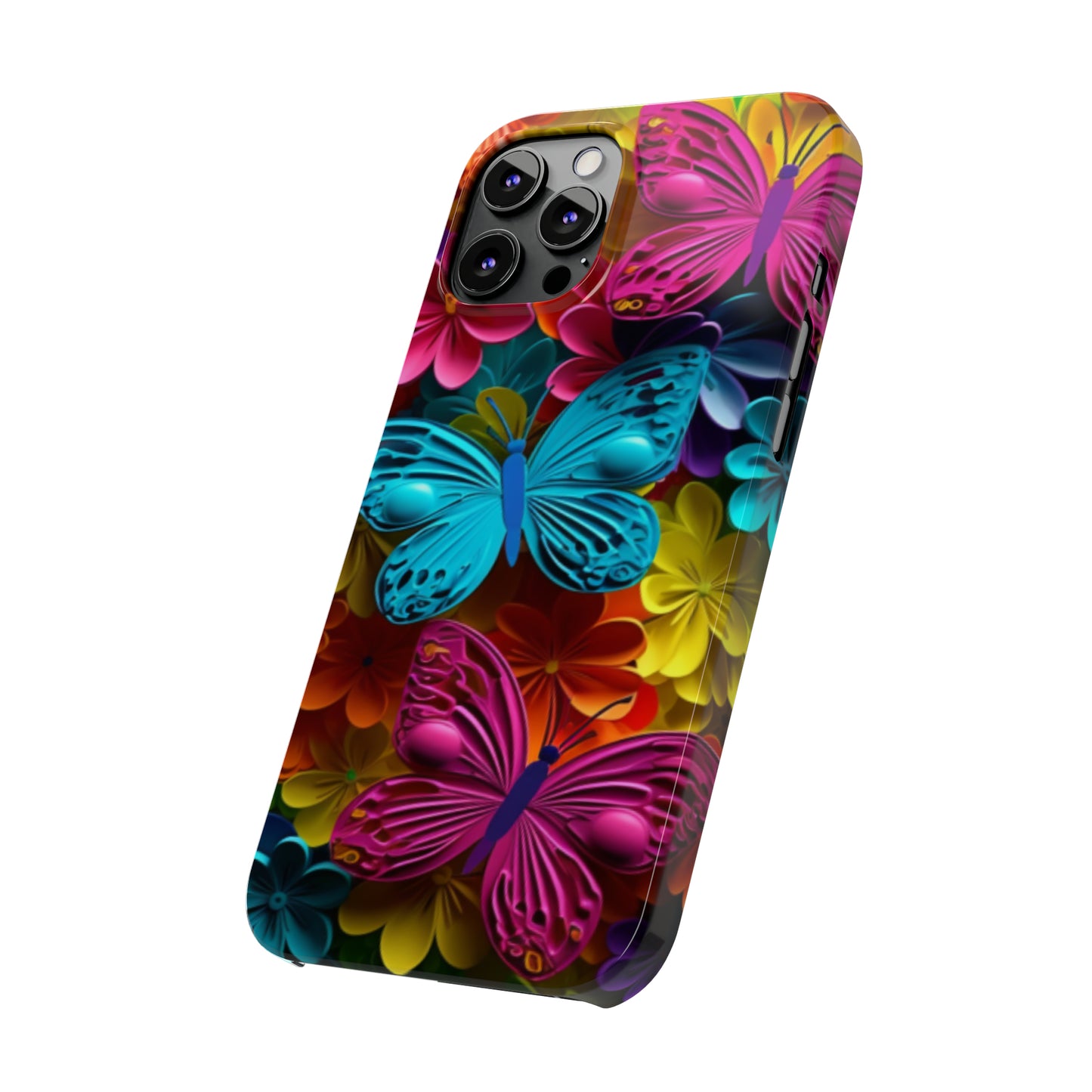 Slim Phone Cases - Colorful Butterflies