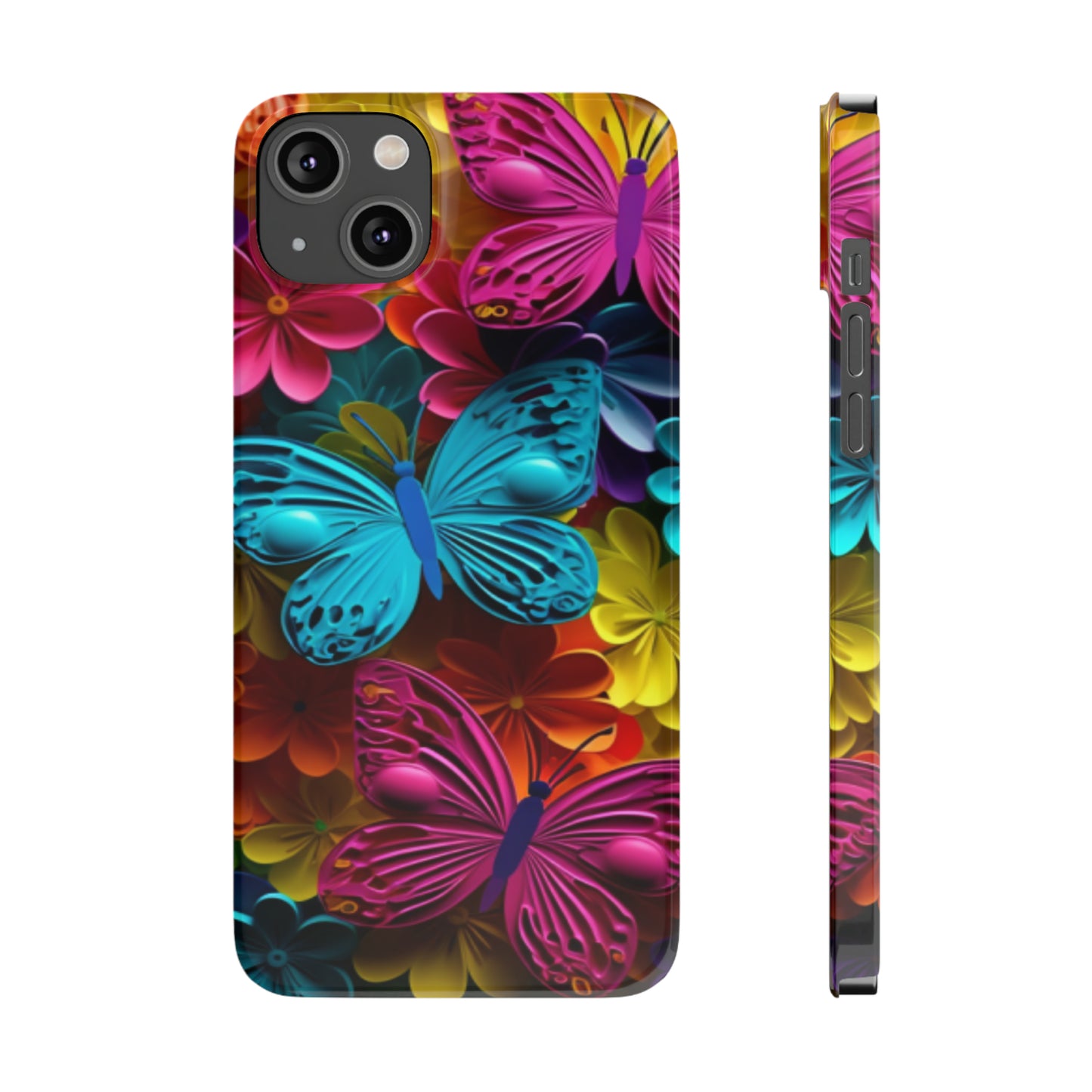 Slim Phone Cases - Colorful Butterflies