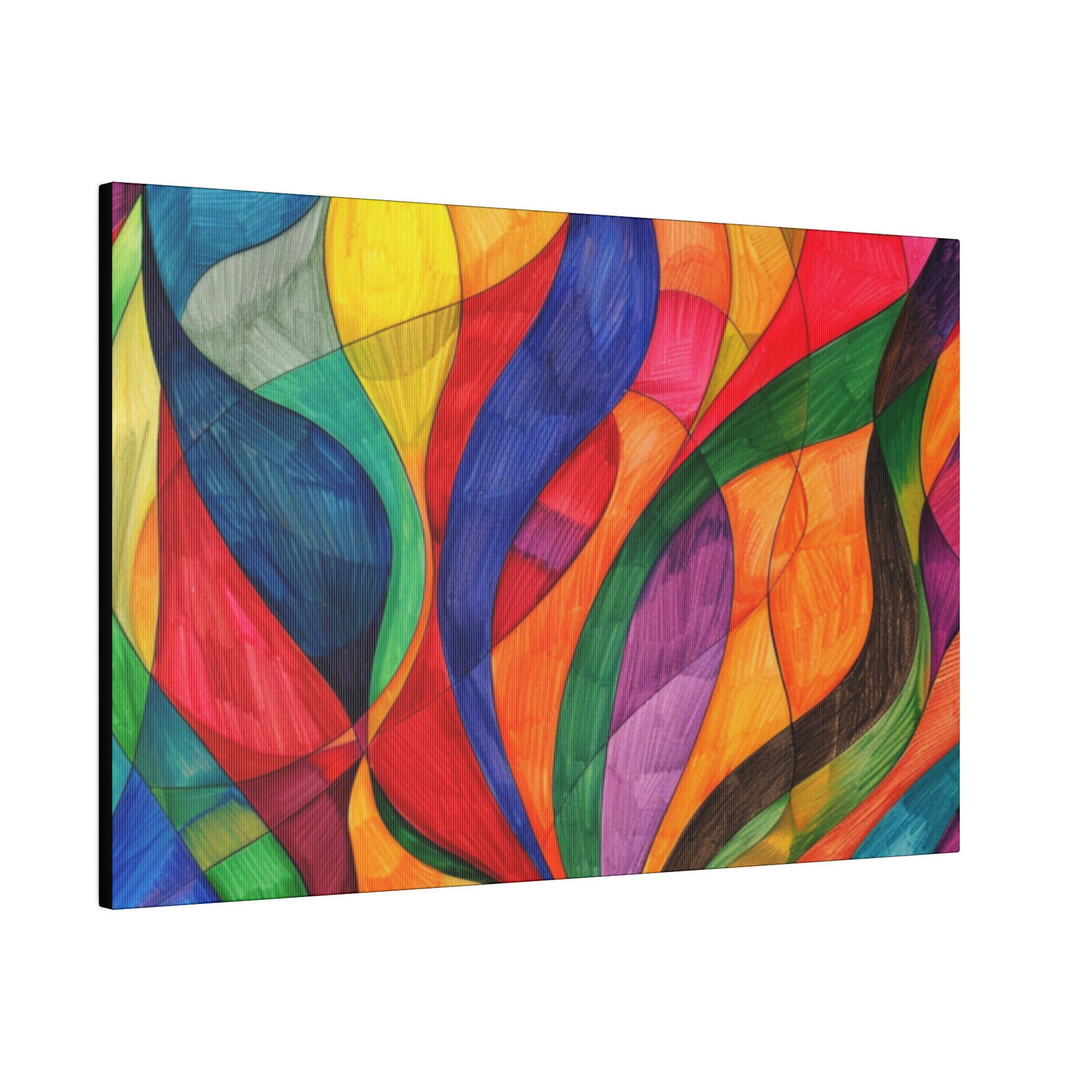 Matte Canvas, Stretched, 0.75" - Abstract Colorful Design