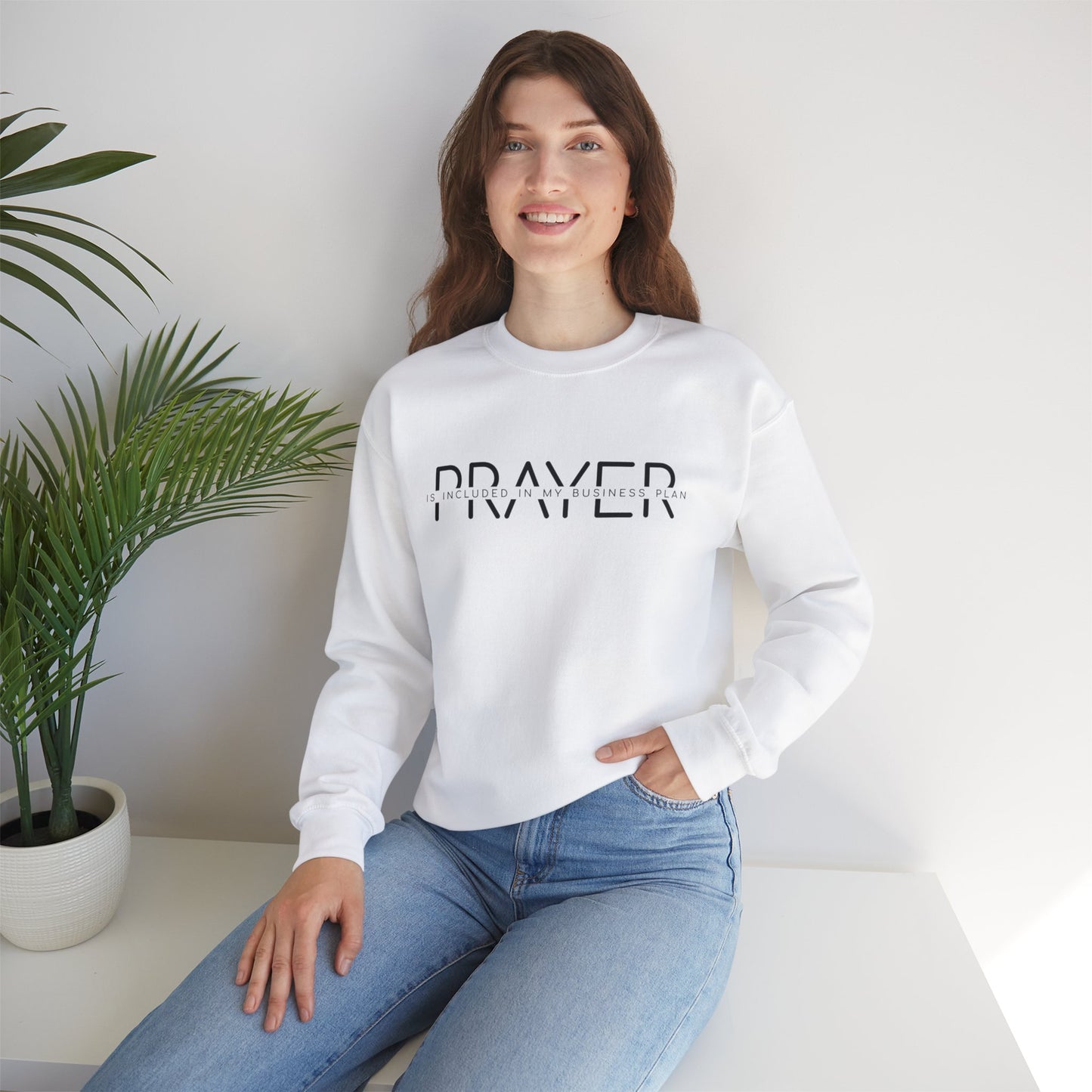 Unisex Heavy Blend™ Crewneck Sweatshirt - Prayer is included on my business plan