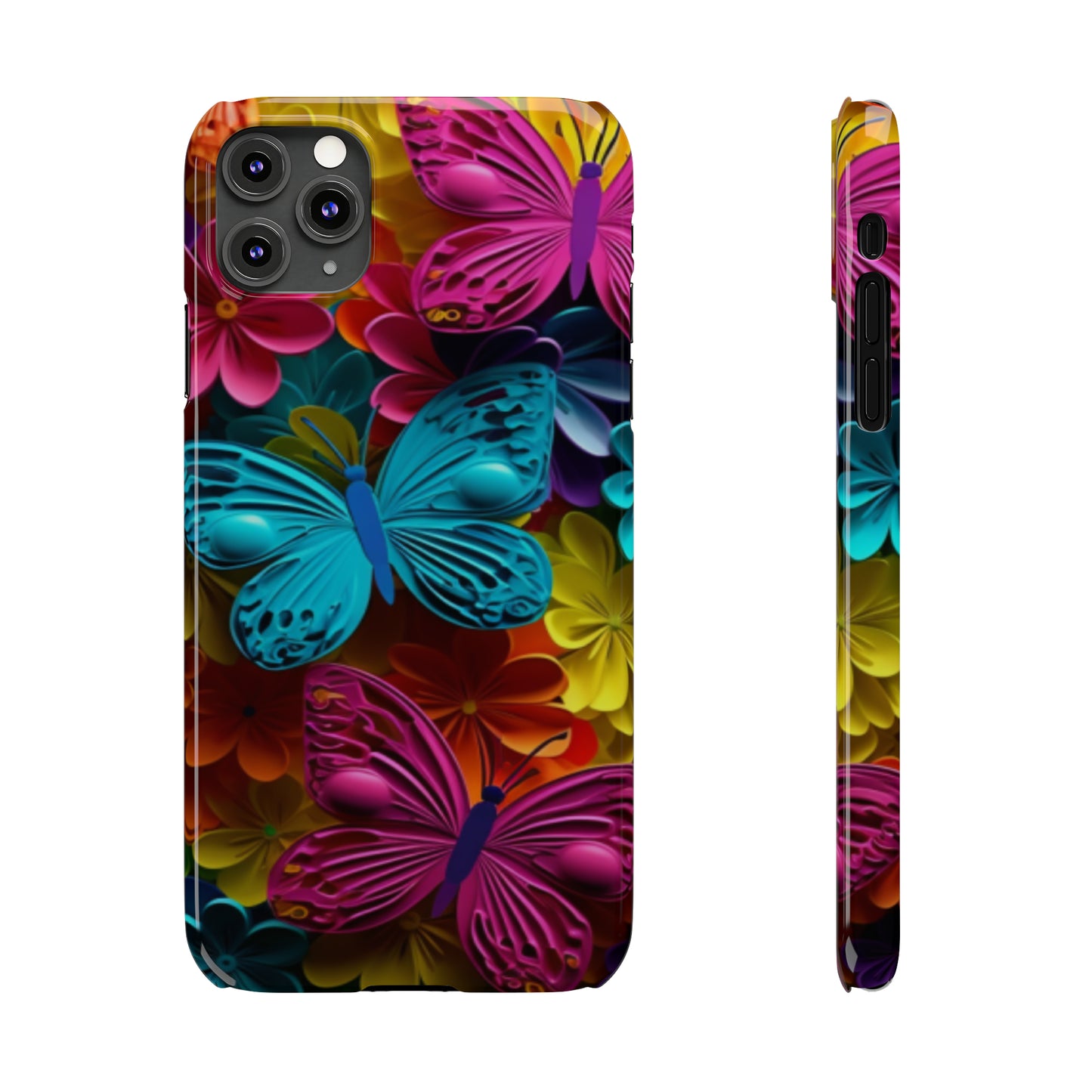 Slim Phone Cases - Colorful Butterflies