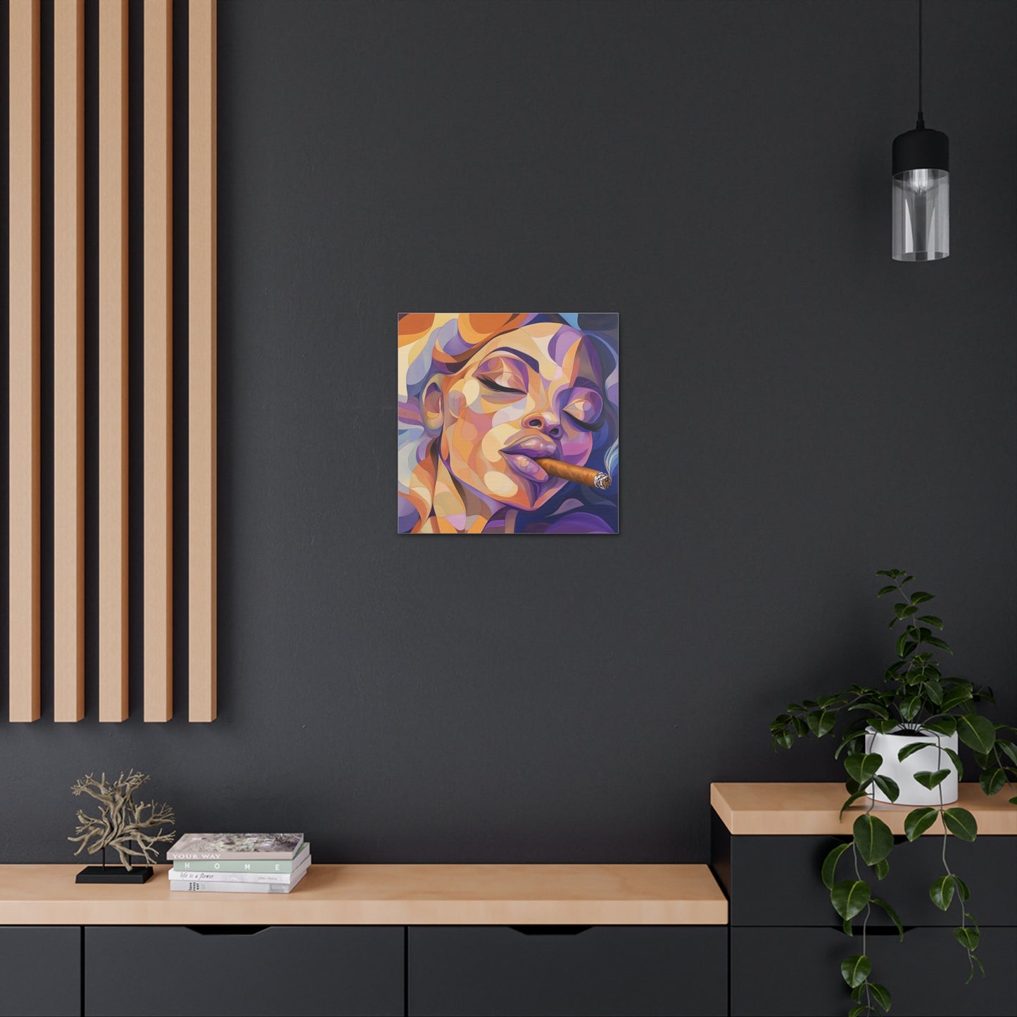 Canvas Gallery Wraps - Woman Cigar Lover