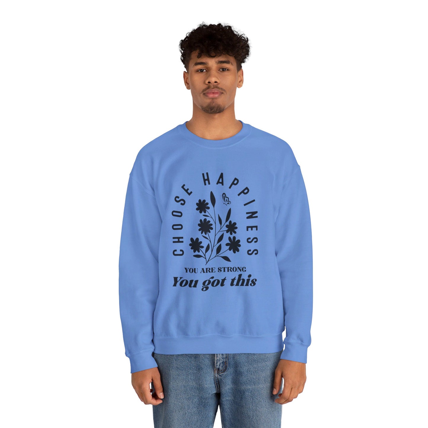 Unisex Heavy Blend™ Crewneck Sweatshirt - Choose Happiness