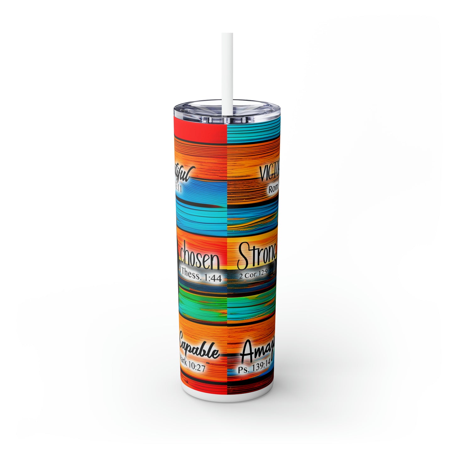 Skinny Tumbler with Straw, 20oz - Always Loved