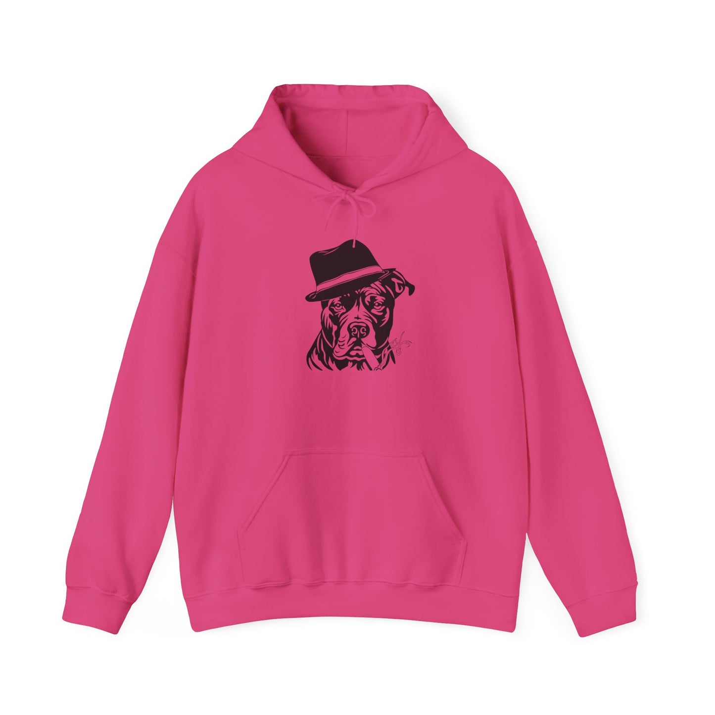 Unisex Heavy Blend™ Hooded Sweatshirt - Cigar Pitbull