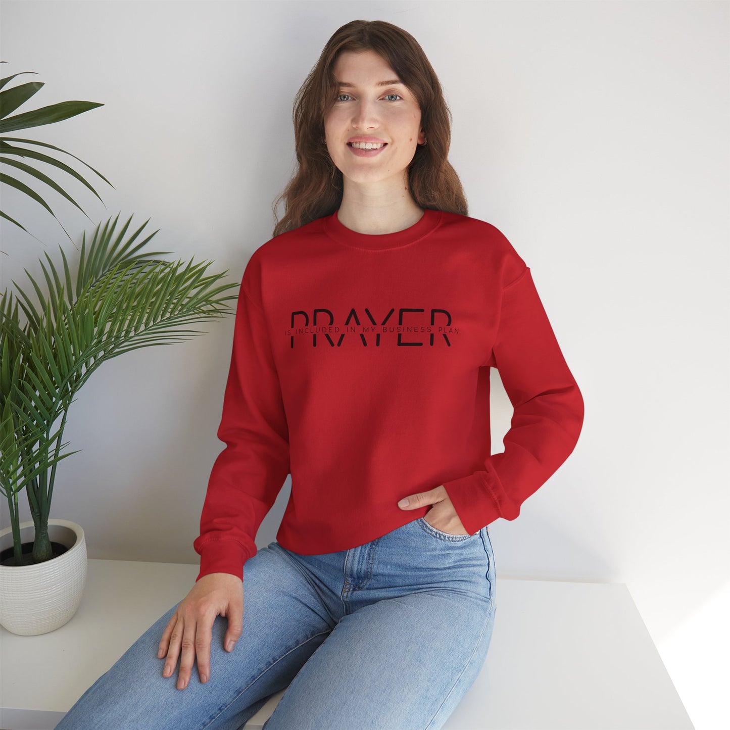 Unisex Heavy Blend™ Crewneck Sweatshirt - Prayer is included on my business plan