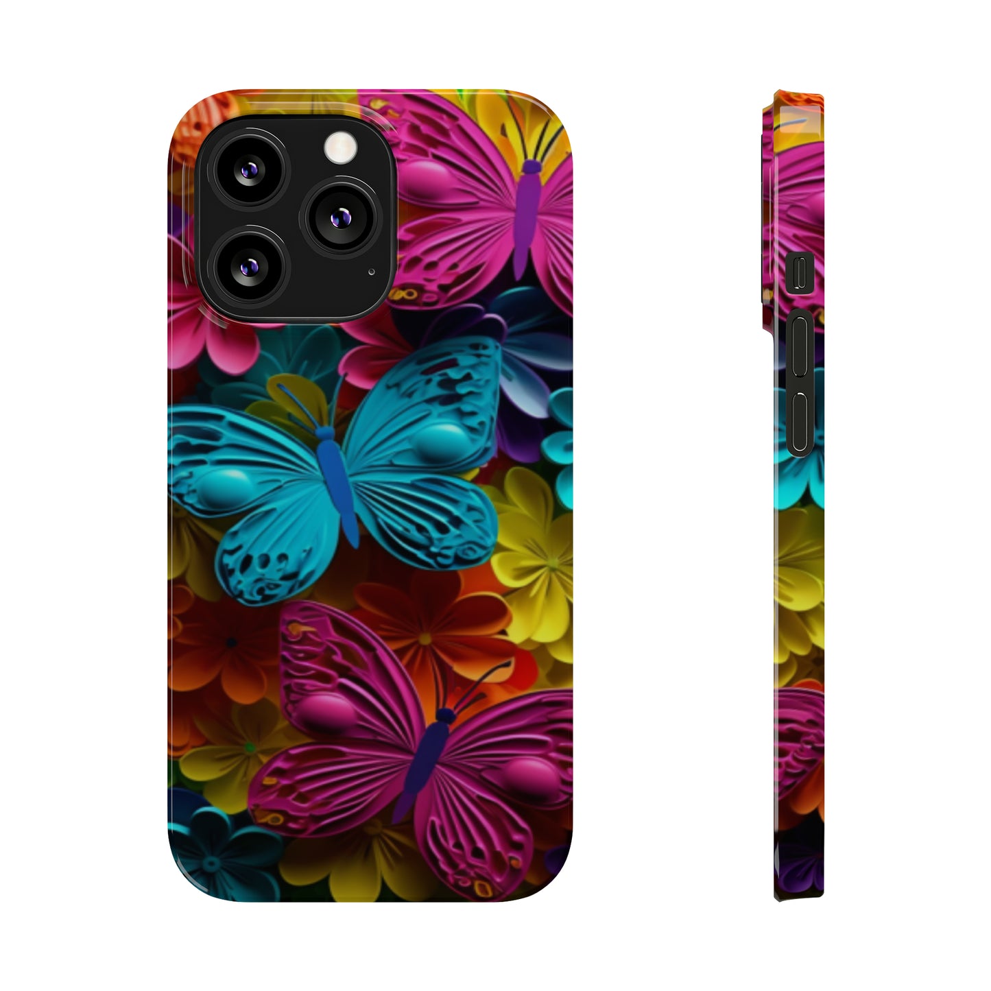 Slim Phone Cases - Colorful Butterflies