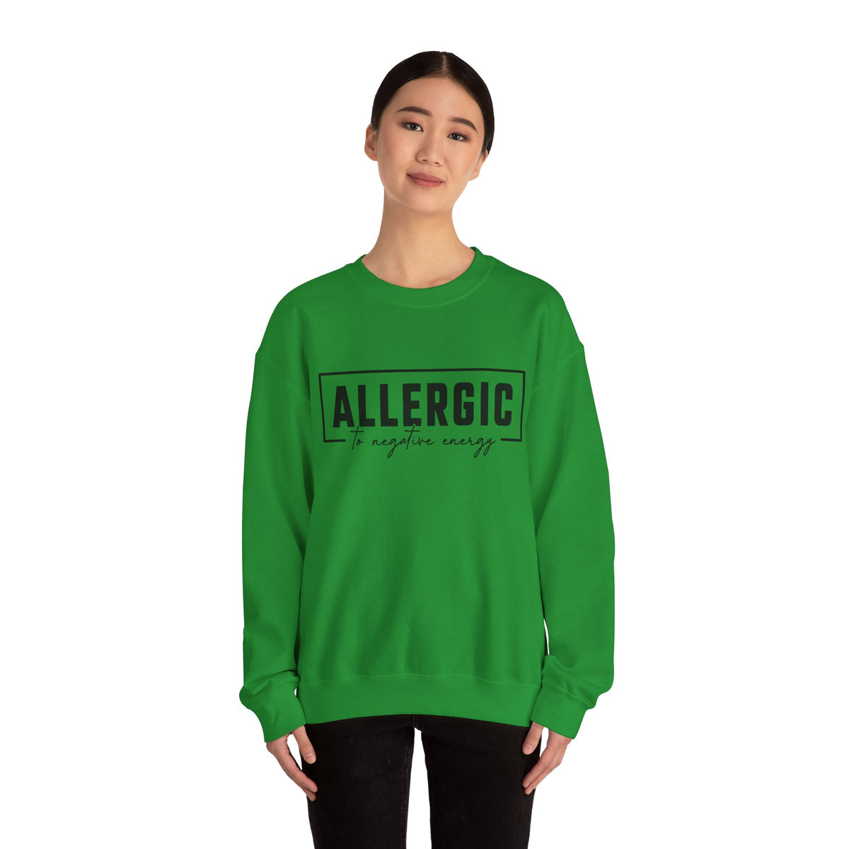 Unisex Heavy Blend™ Crewneck Sweatshirt - Allergic to Negative Energy