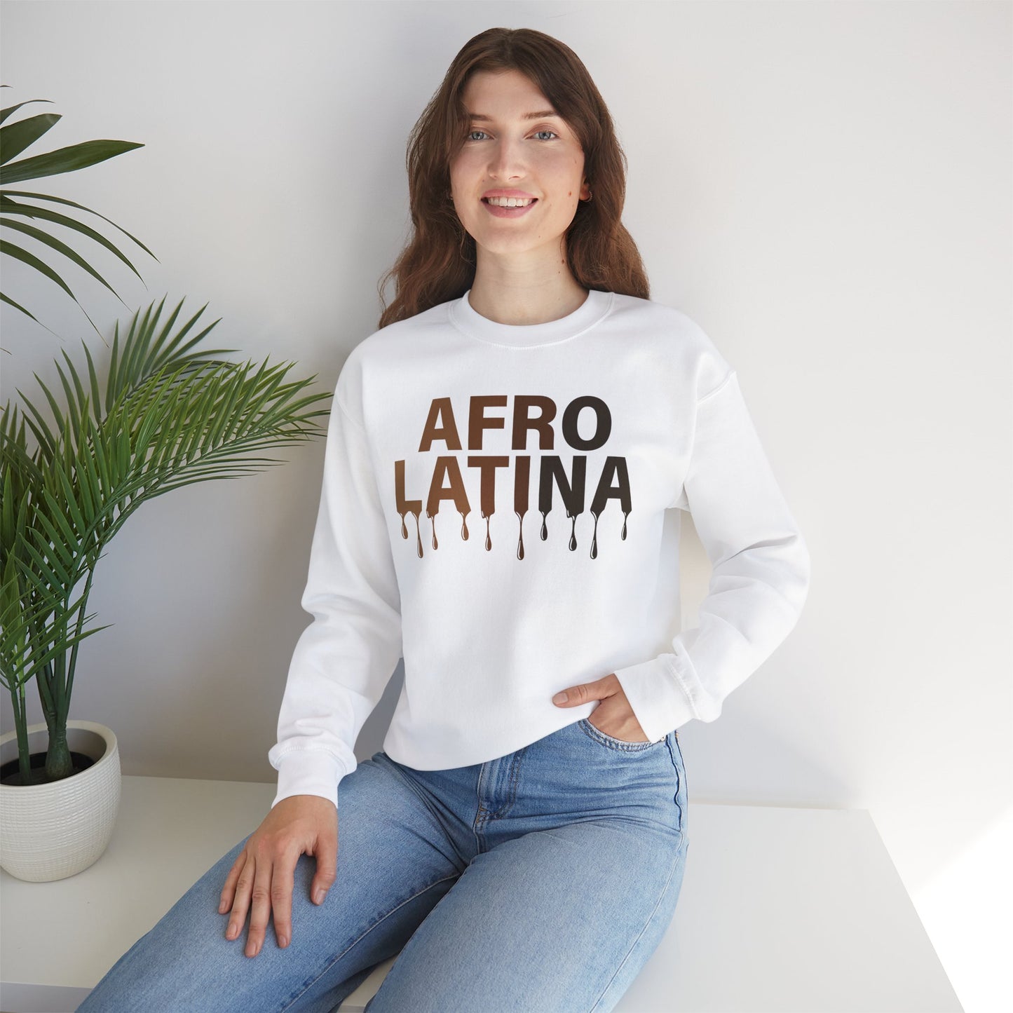 Afro Latina Pride Crewneck Sweatshirt - Unisex Heavy Blend™