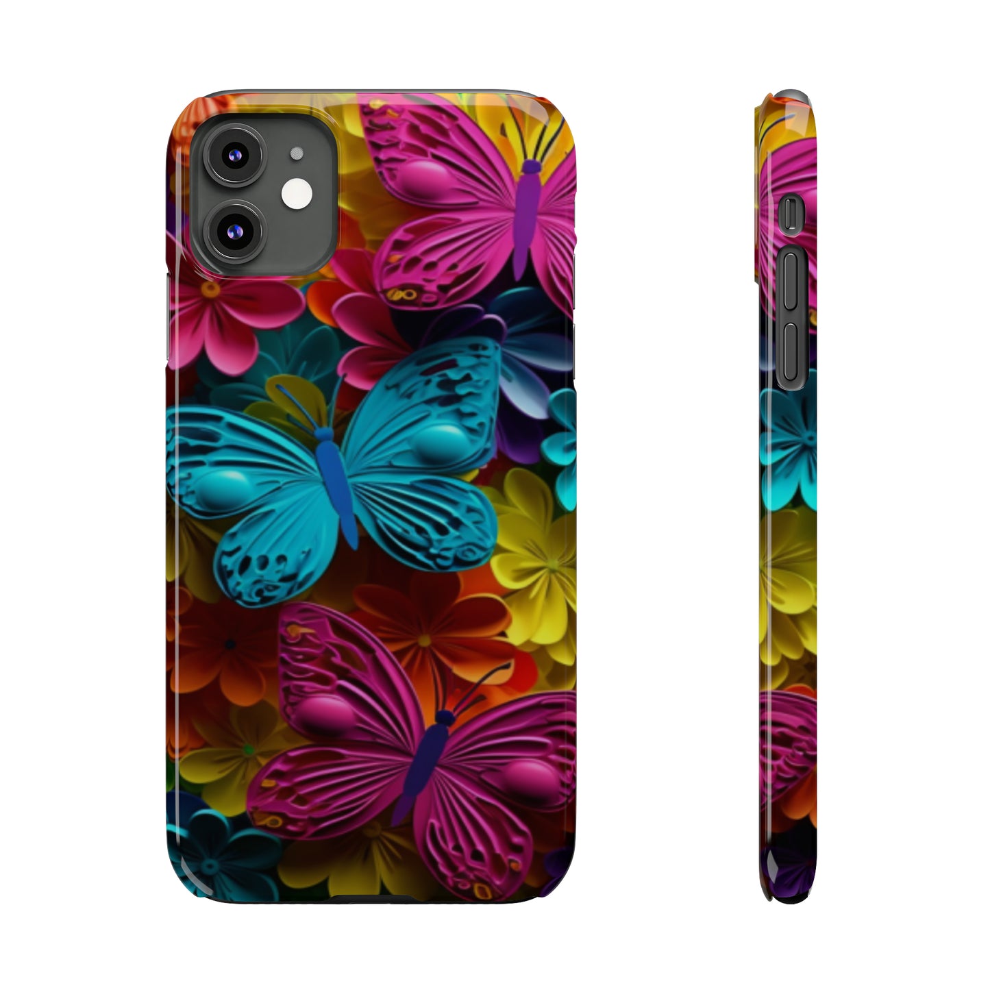 Slim Phone Cases - Colorful Butterflies