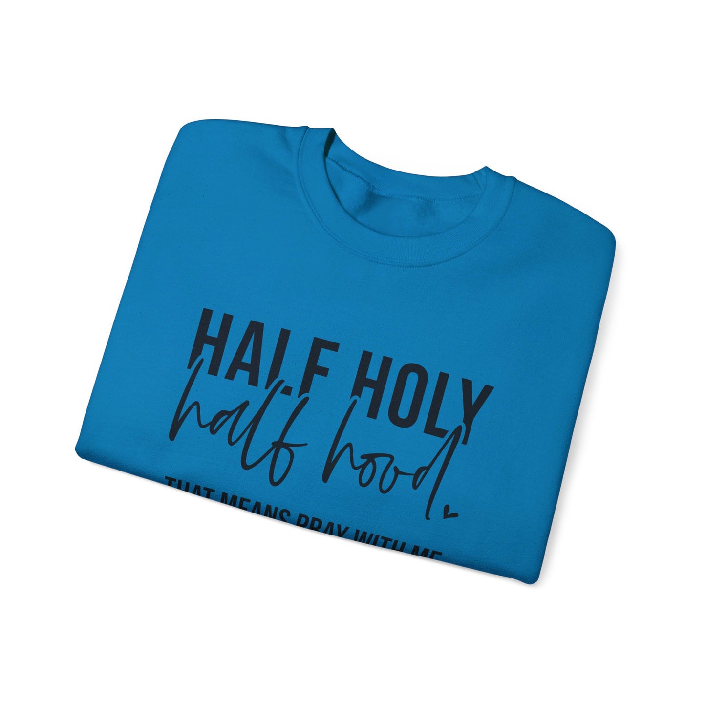 Unisex Heavy Blend™ Crewneck Sweatshirt - HALF HJOLY HALF HOOD