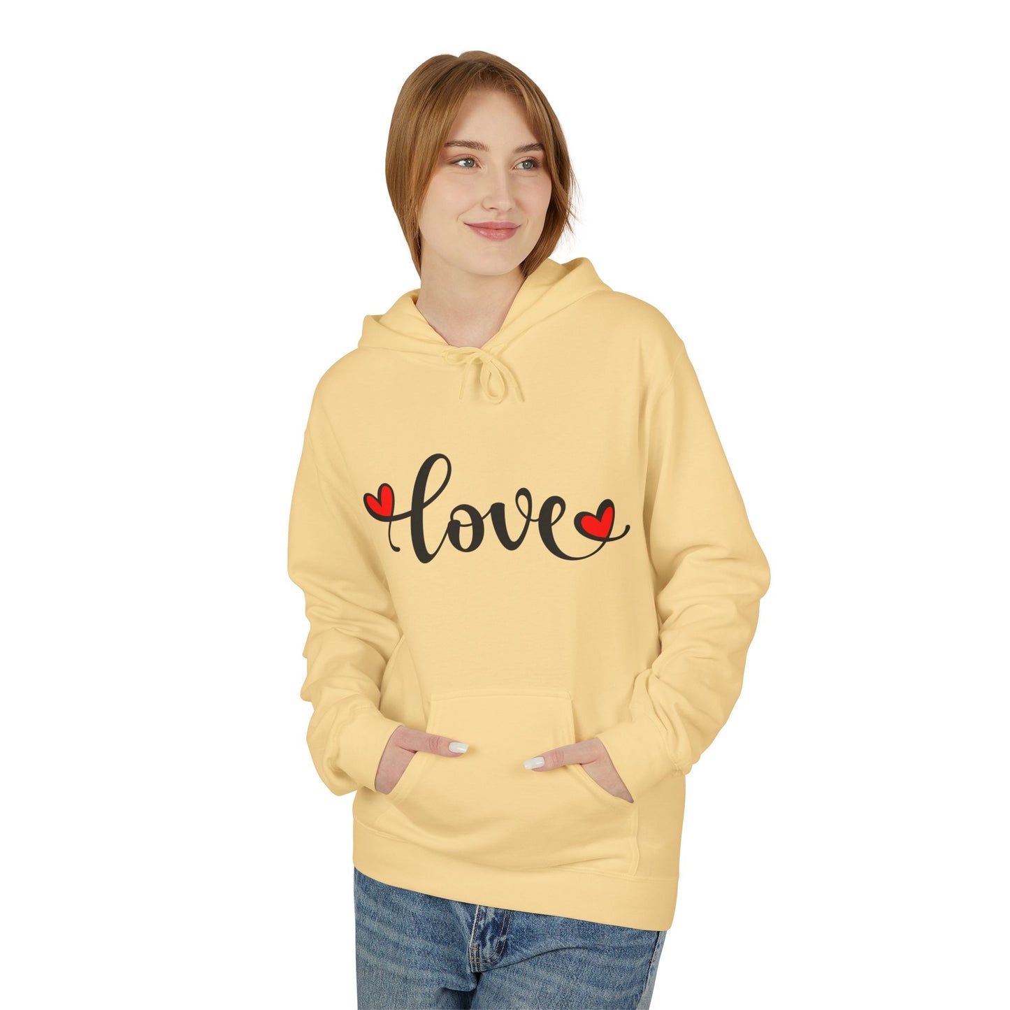 Unisex Midweight Softstyle Fleece Hoodie - Love Hoodie