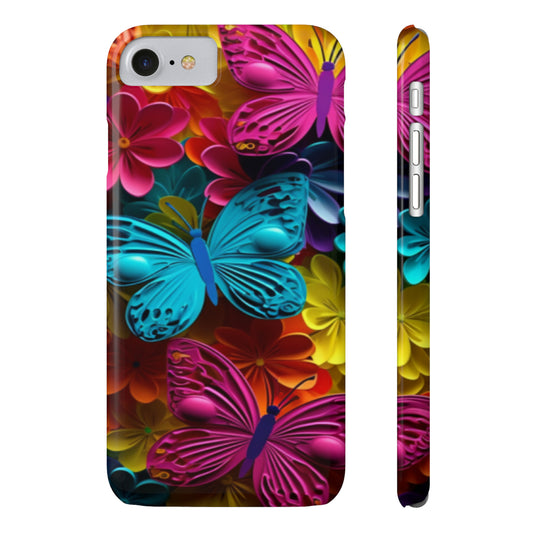 Slim Phone Cases - Colorful Butterflies