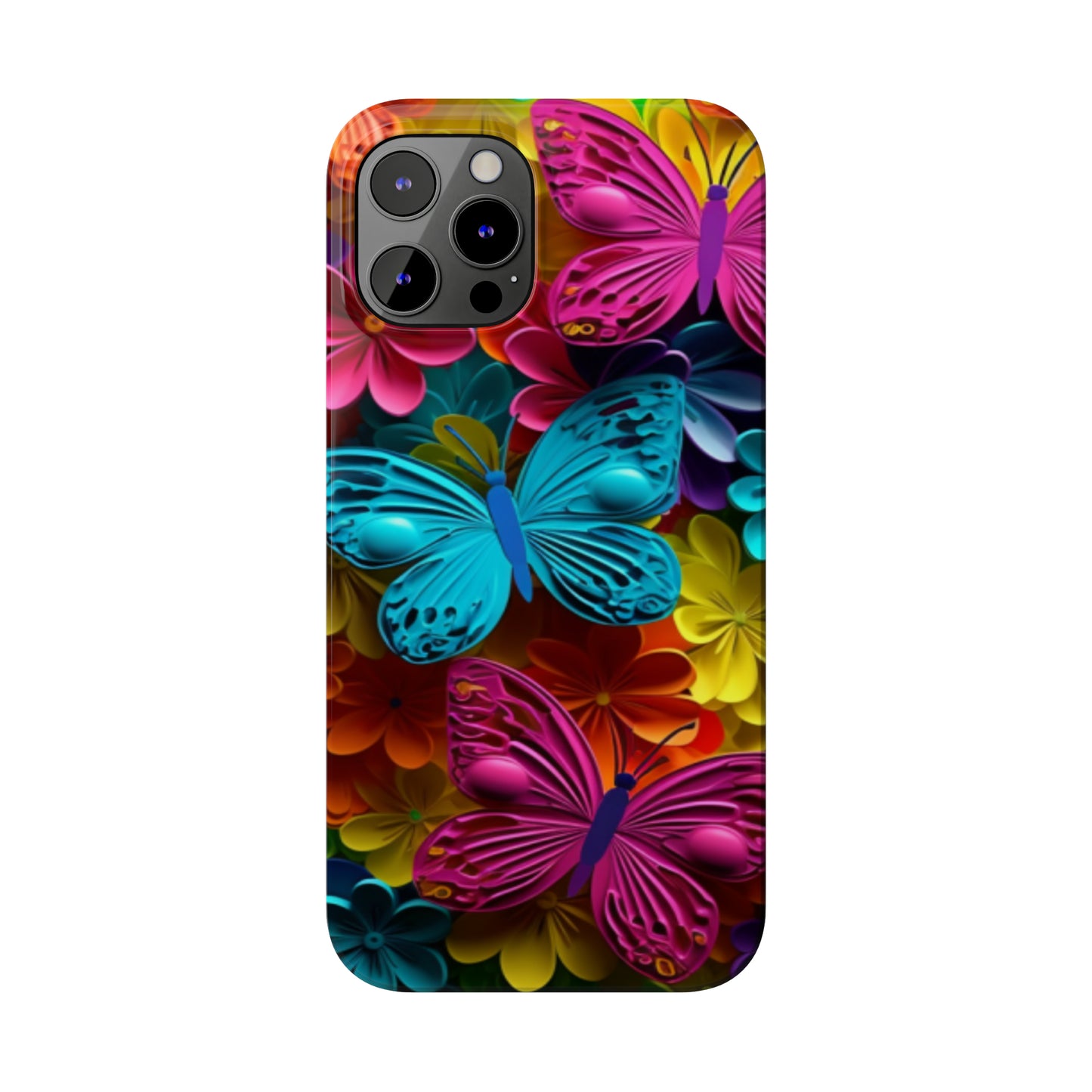 Slim Phone Cases - Colorful Butterflies