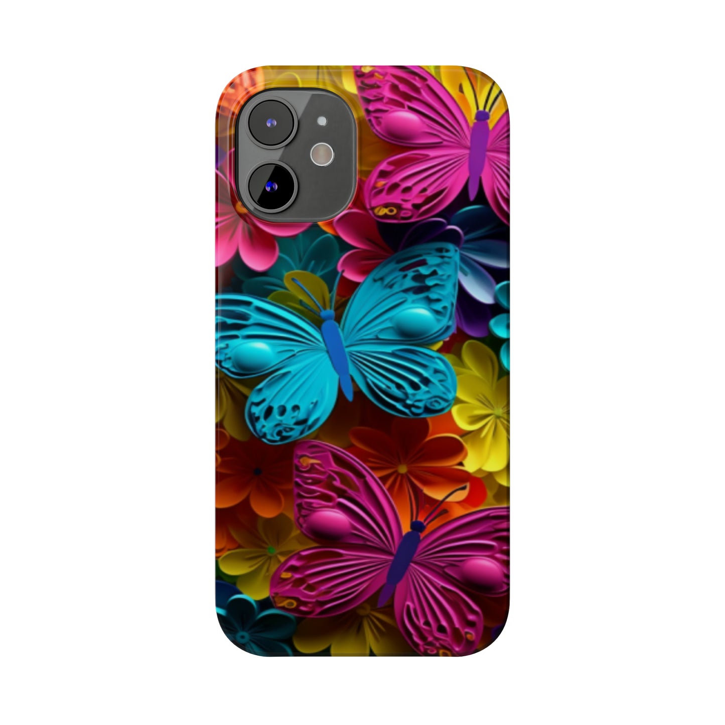 Slim Phone Cases - Colorful Butterflies