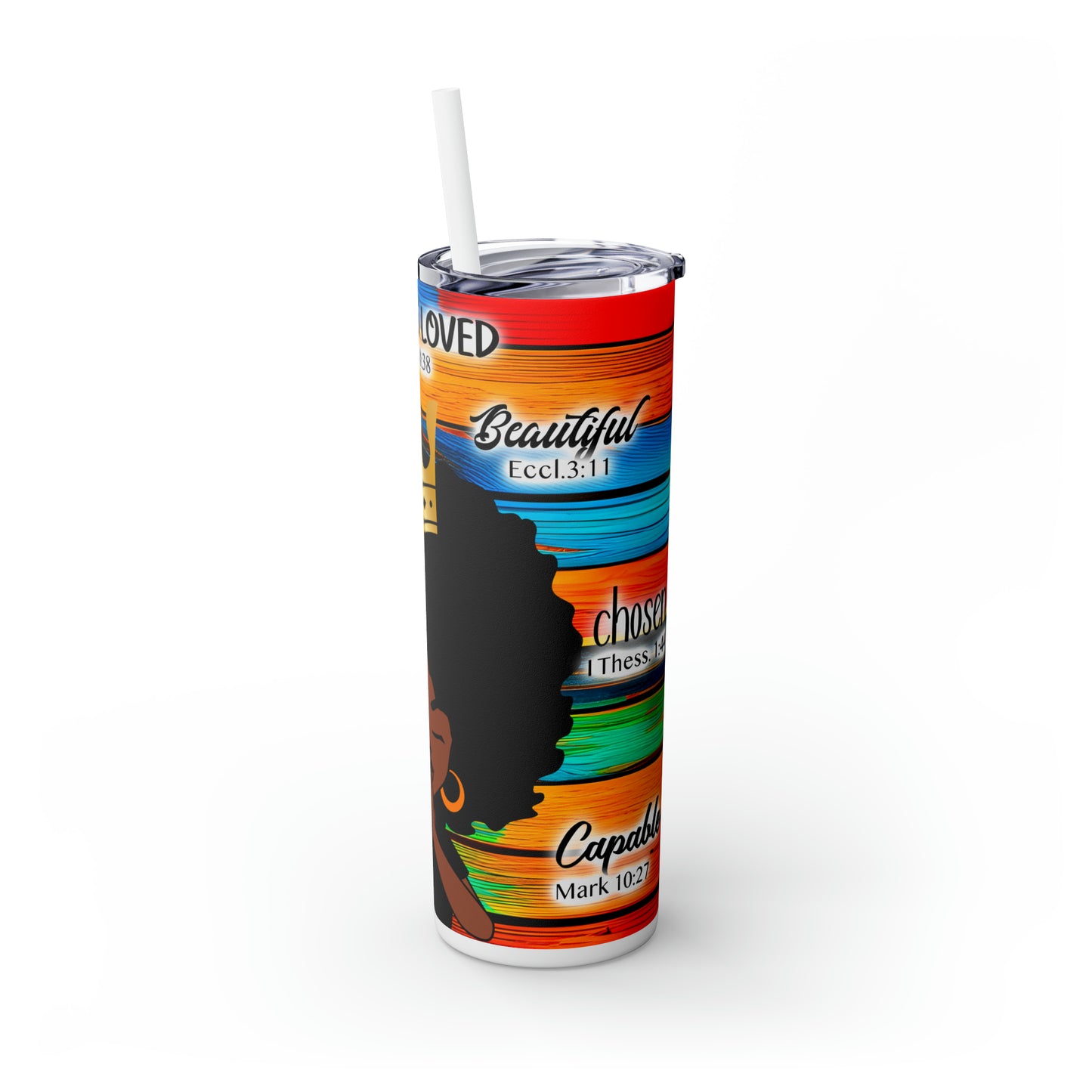 Skinny Tumbler with Straw, 20oz - Always Loved