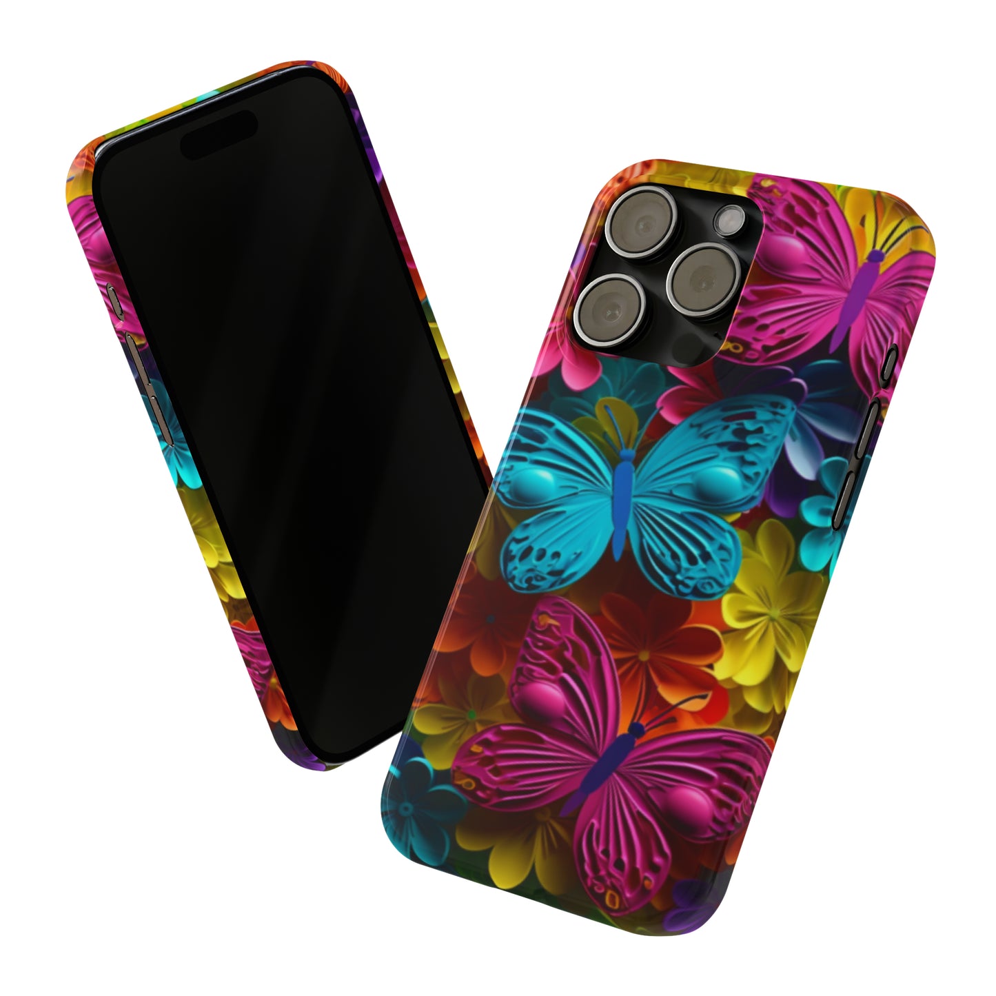 Slim Phone Cases - Colorful Butterflies