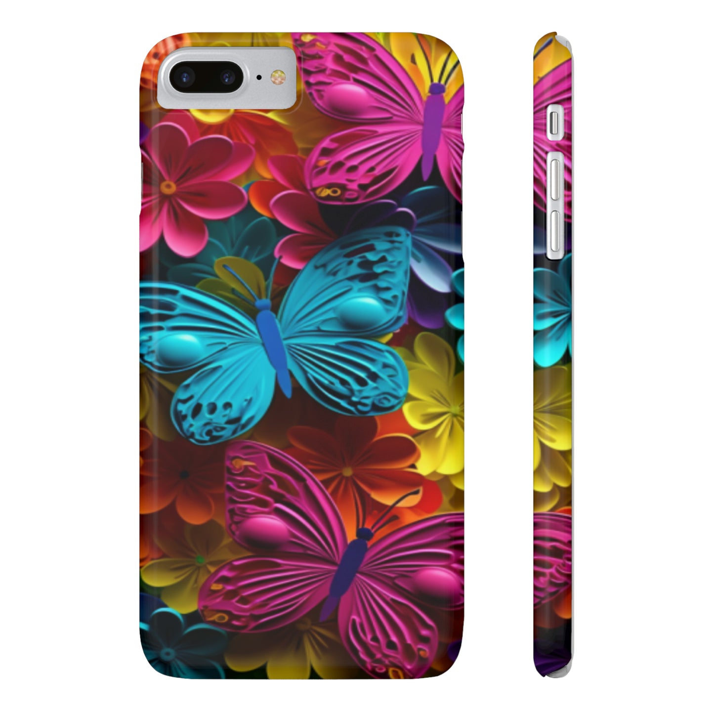 Slim Phone Cases - Colorful Butterflies