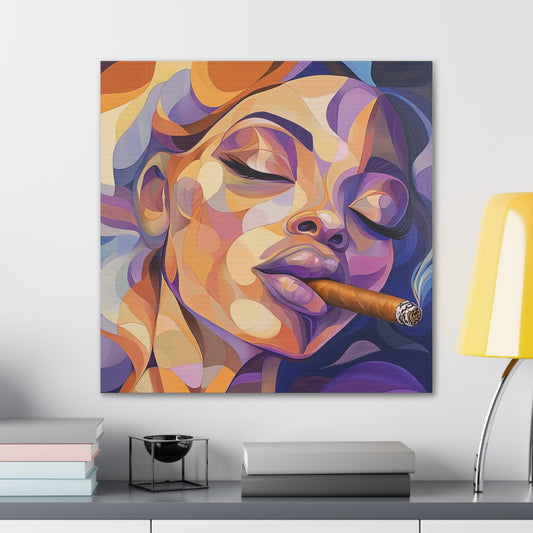 Canvas Gallery Wraps - Woman Cigar Lover