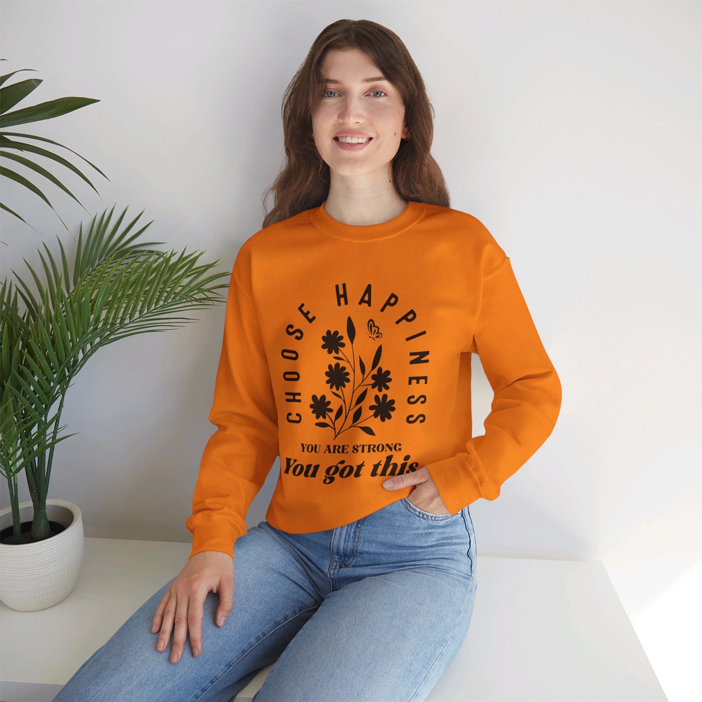 Unisex Heavy Blend™ Crewneck Sweatshirt - Choose Happiness