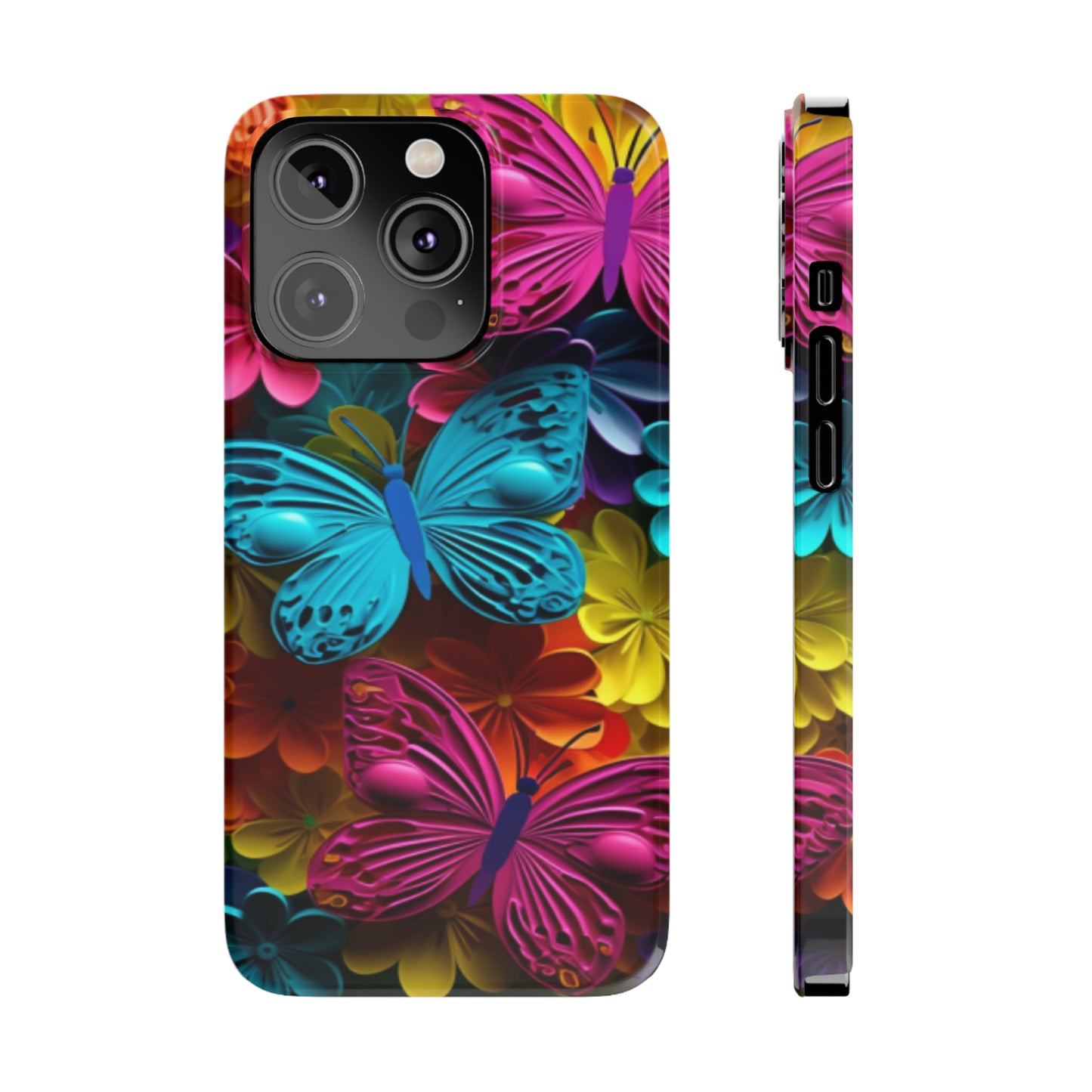 Slim Phone Cases - Colorful Butterflies