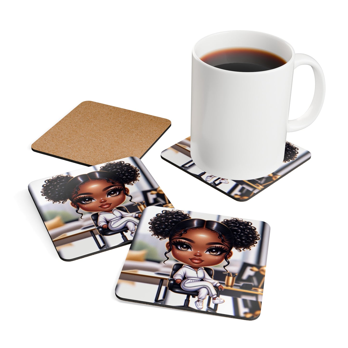 Corkwood Coaster Set