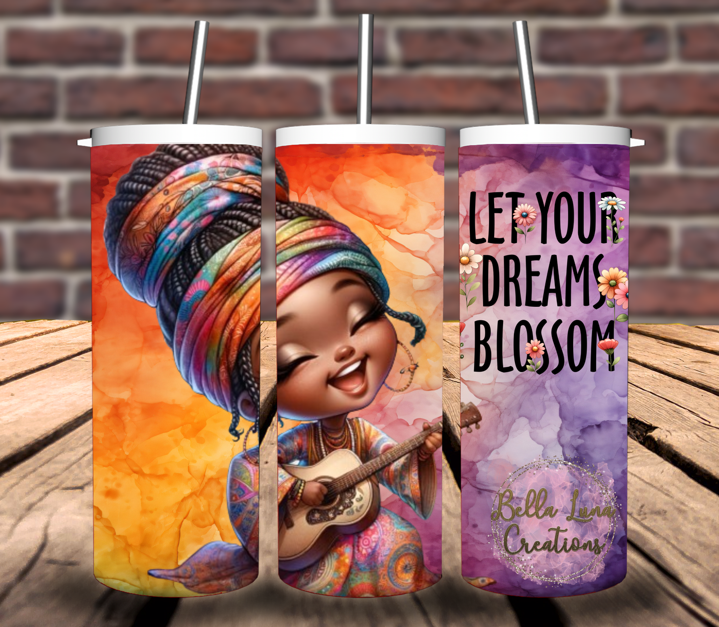 Hippie Tumbler Wrap- Digital Design