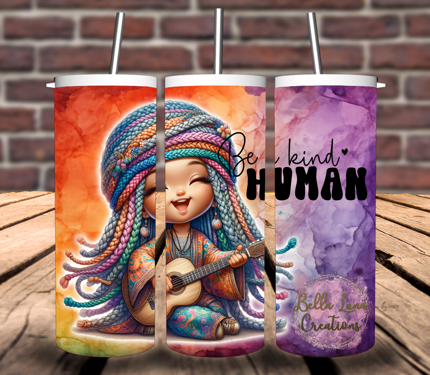 Be a Kind Human - Tumbler Wrap Digital Design