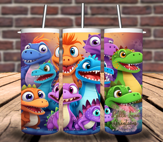 Cute Dinosaurs Tumbler Wrap Bundle - Digital Download ONLY