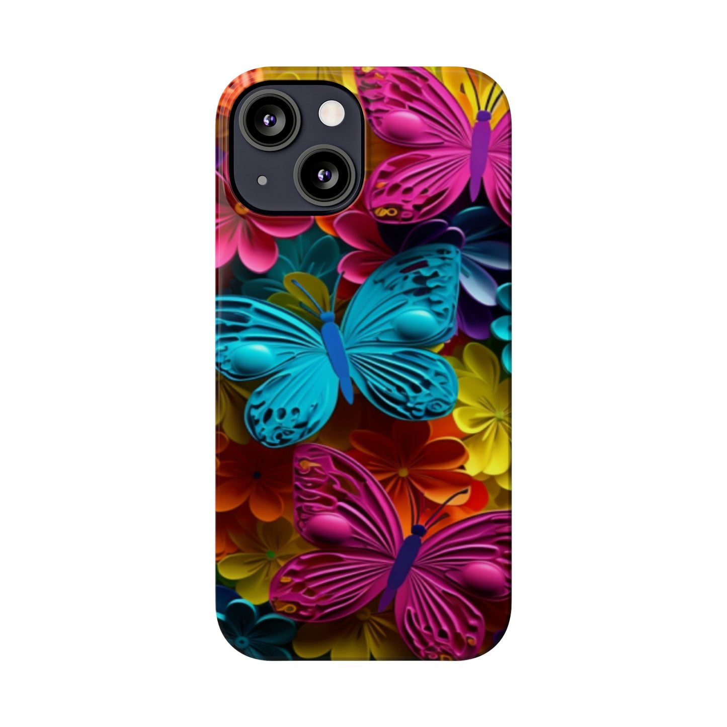 Slim Phone Cases - Colorful Butterflies