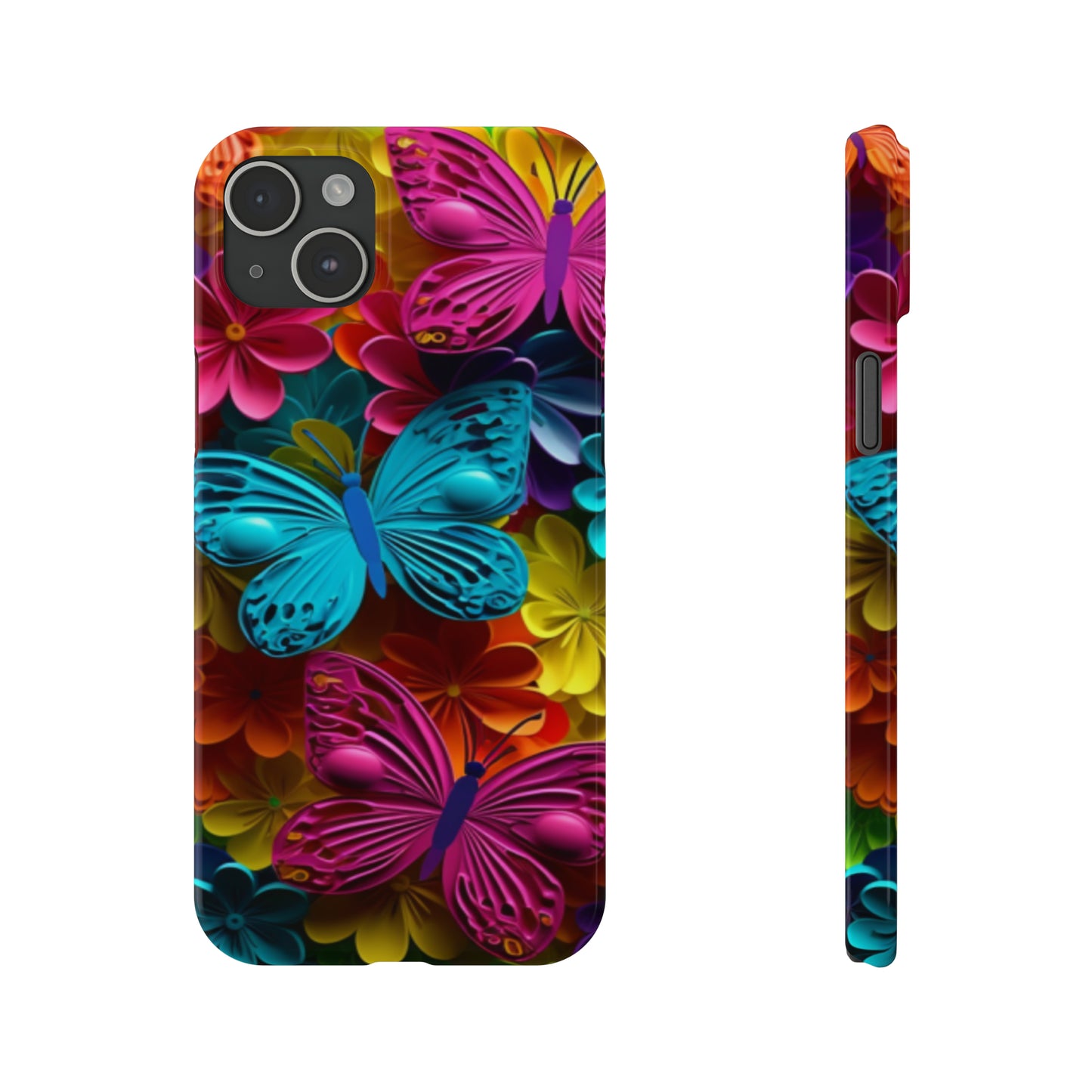 Slim Phone Cases - Colorful Butterflies