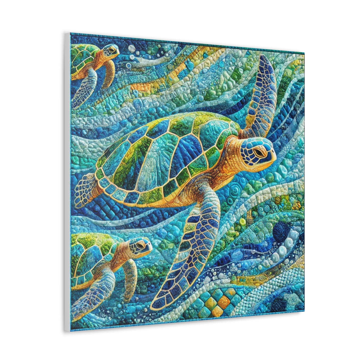 Canvas Gallery Wraps - Quilted Sea turtle