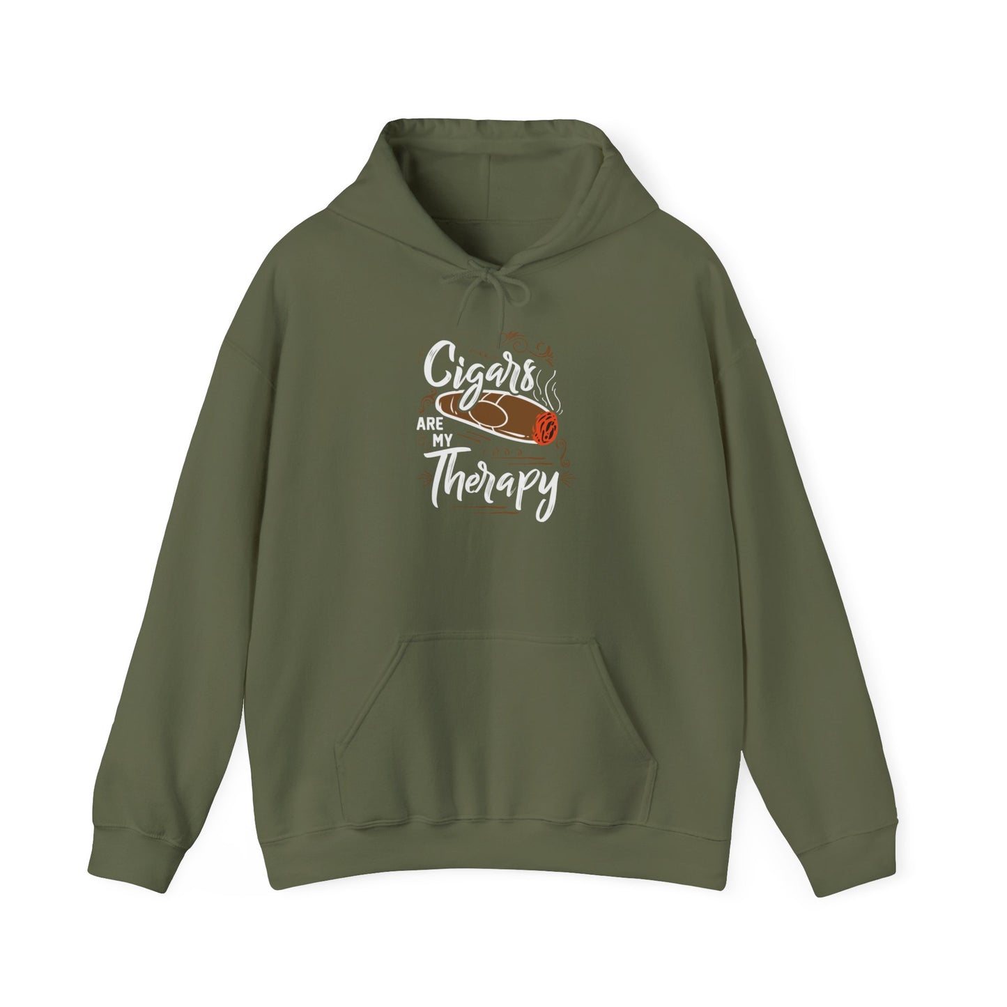 Unisex Heavy Blend™ Hooded Sweatshirt - Cigar is my Therapy