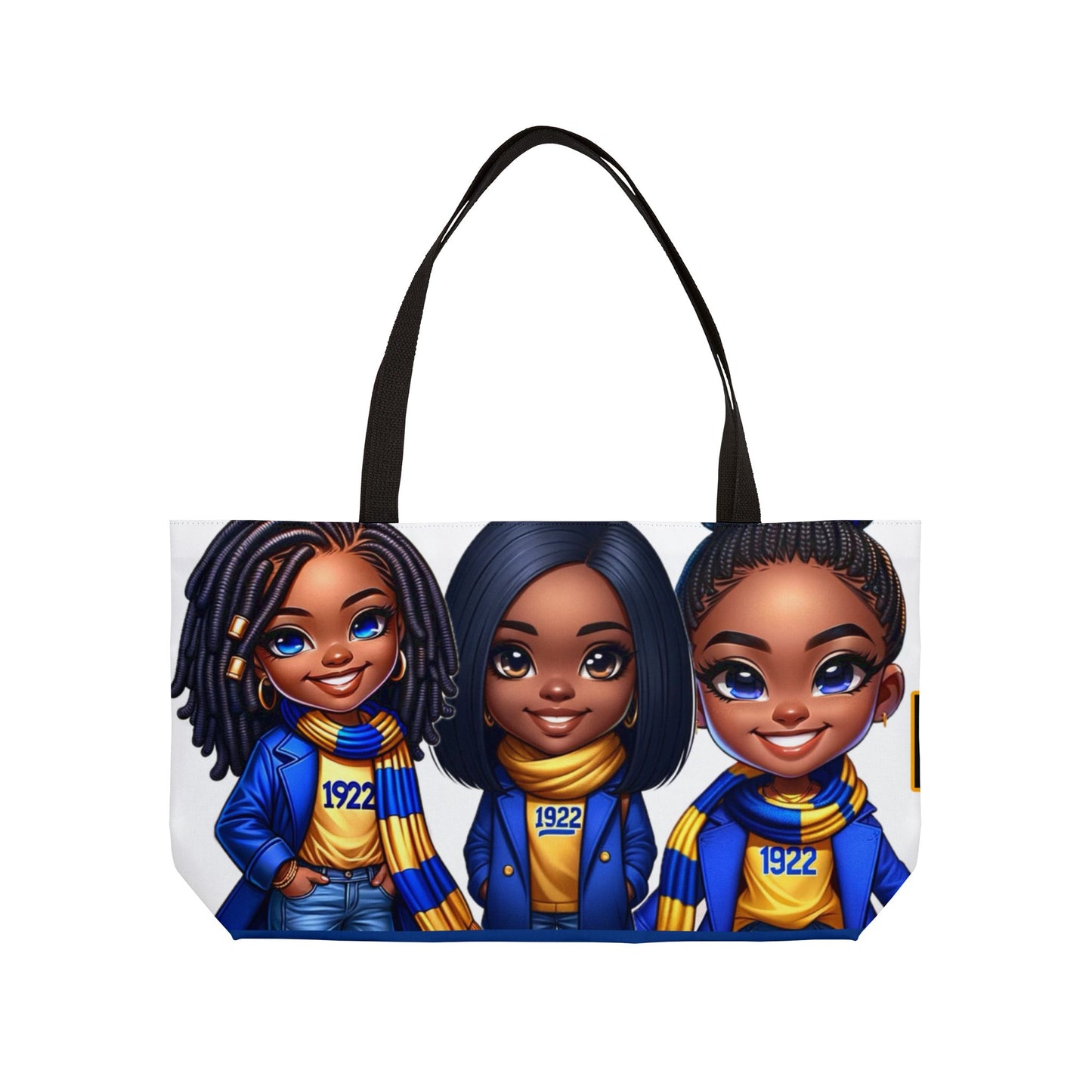 Weekender Tote Bag - SISTERHOOD BLUE AND YELLOW