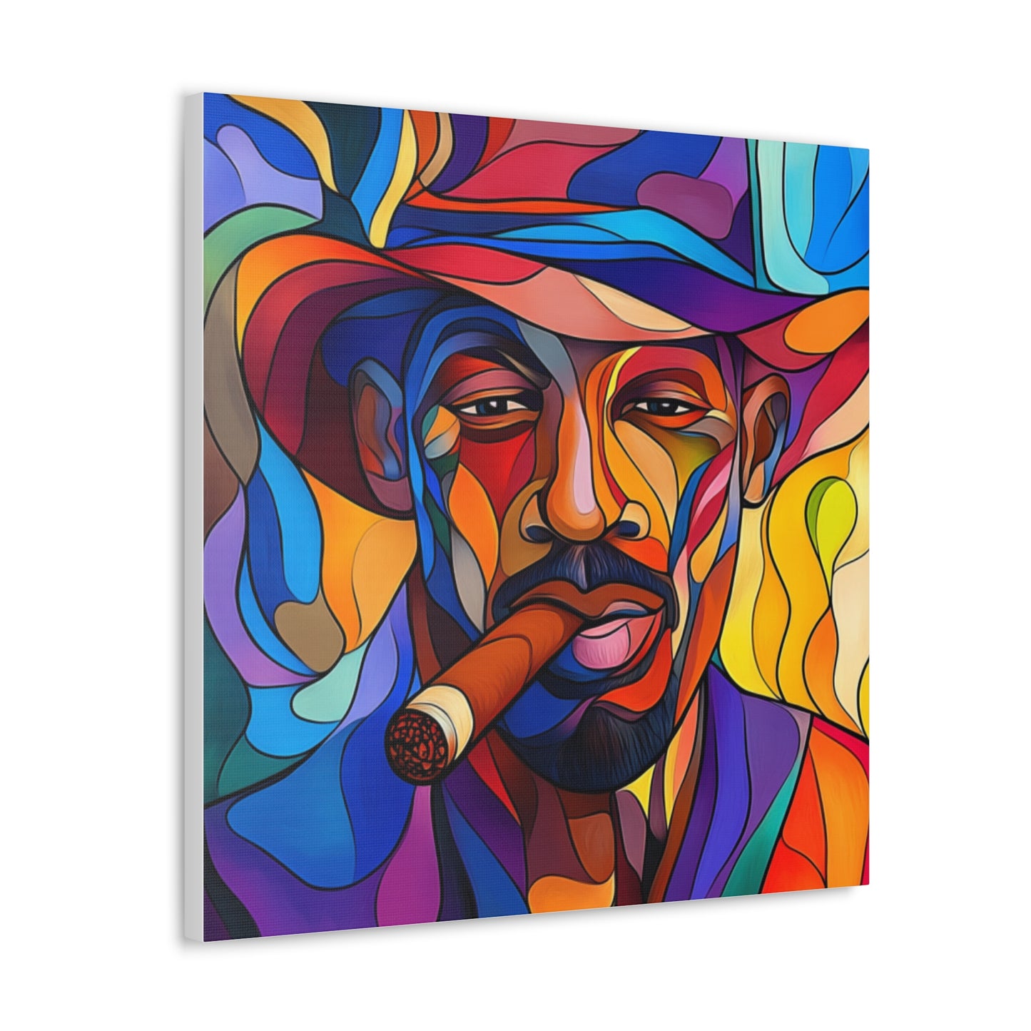 Canvas Gallery Wraps - Abstract Colorful Cigar Lover