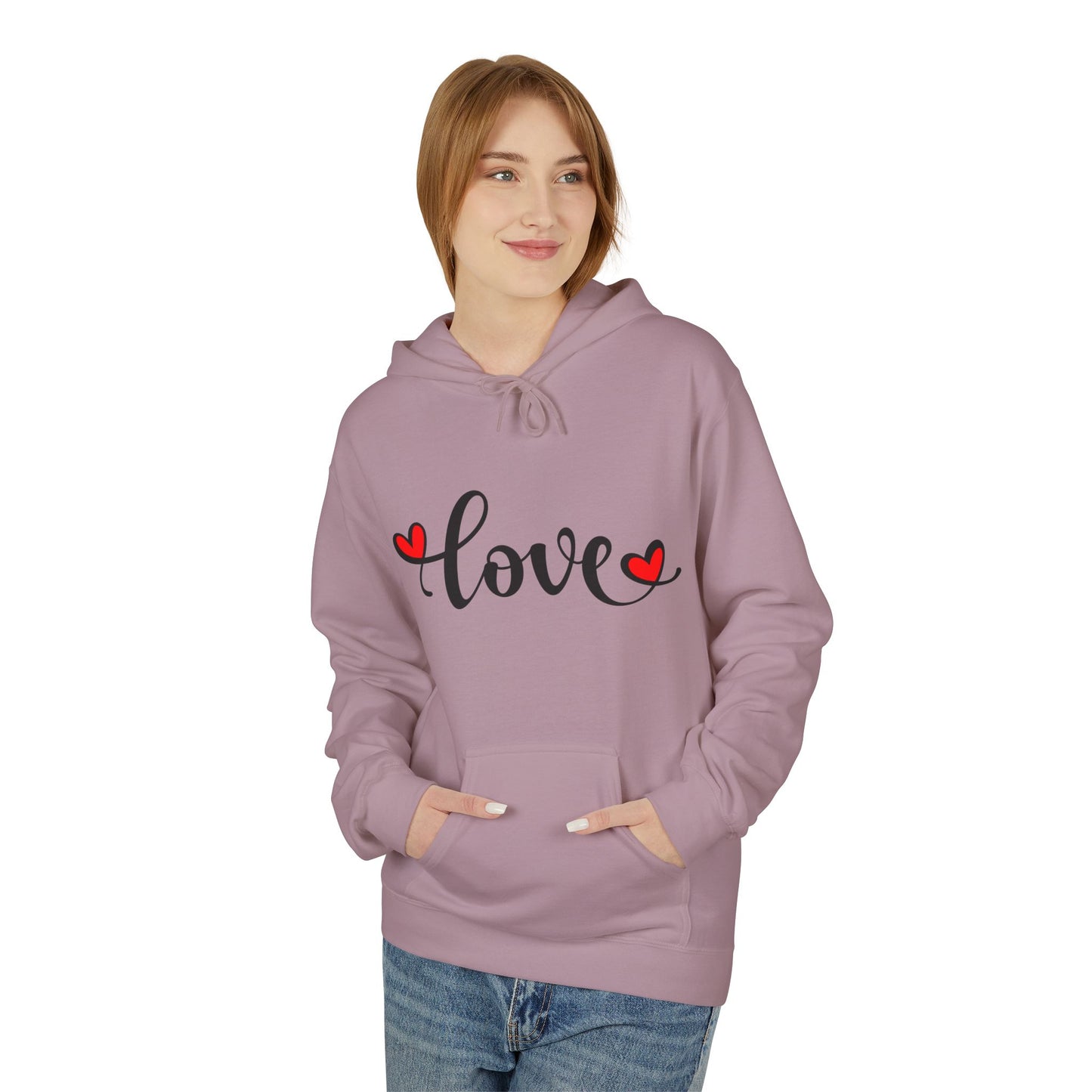 Unisex Midweight Softstyle Fleece Hoodie - Love Hoodie