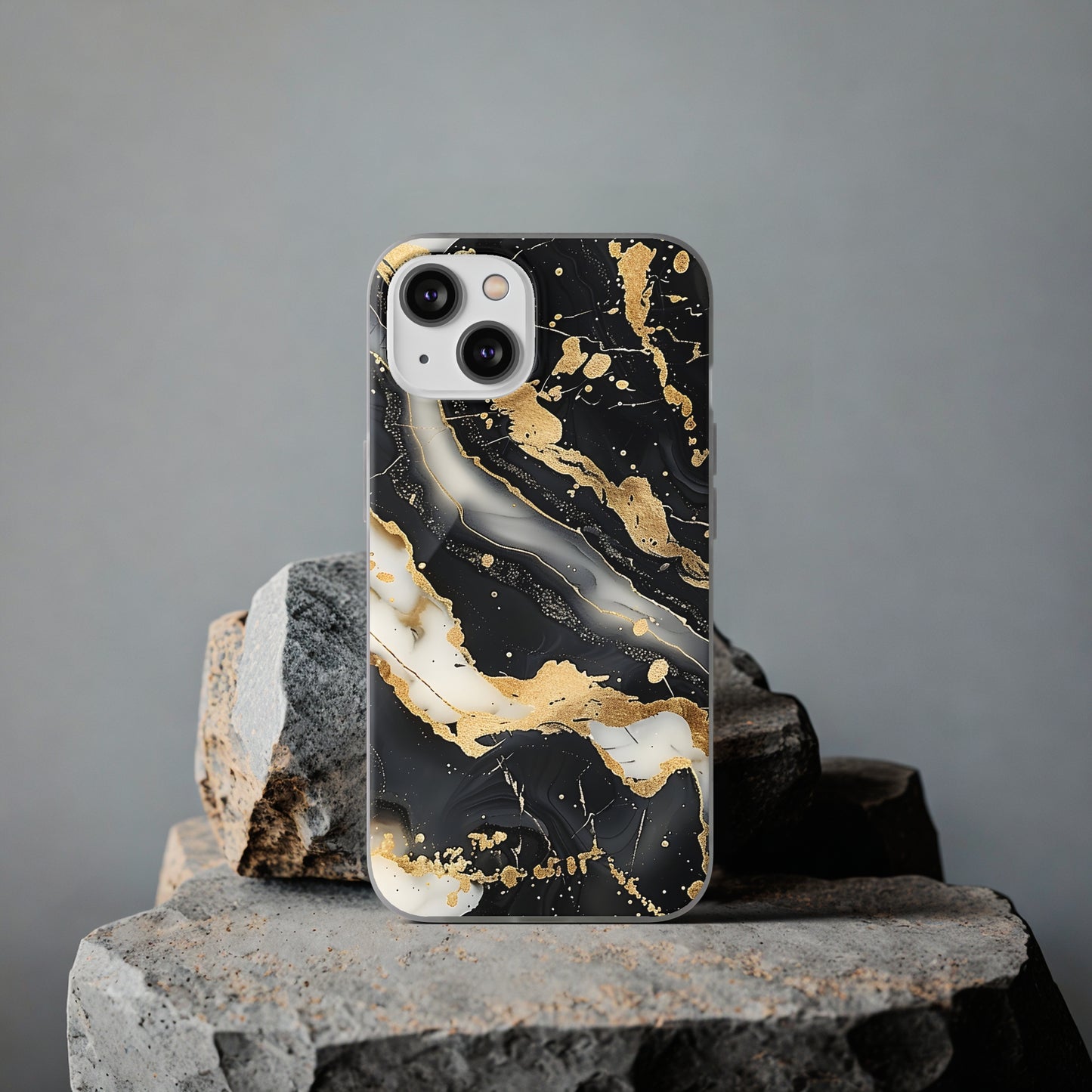Flexi Cases - Black and Gold Marble