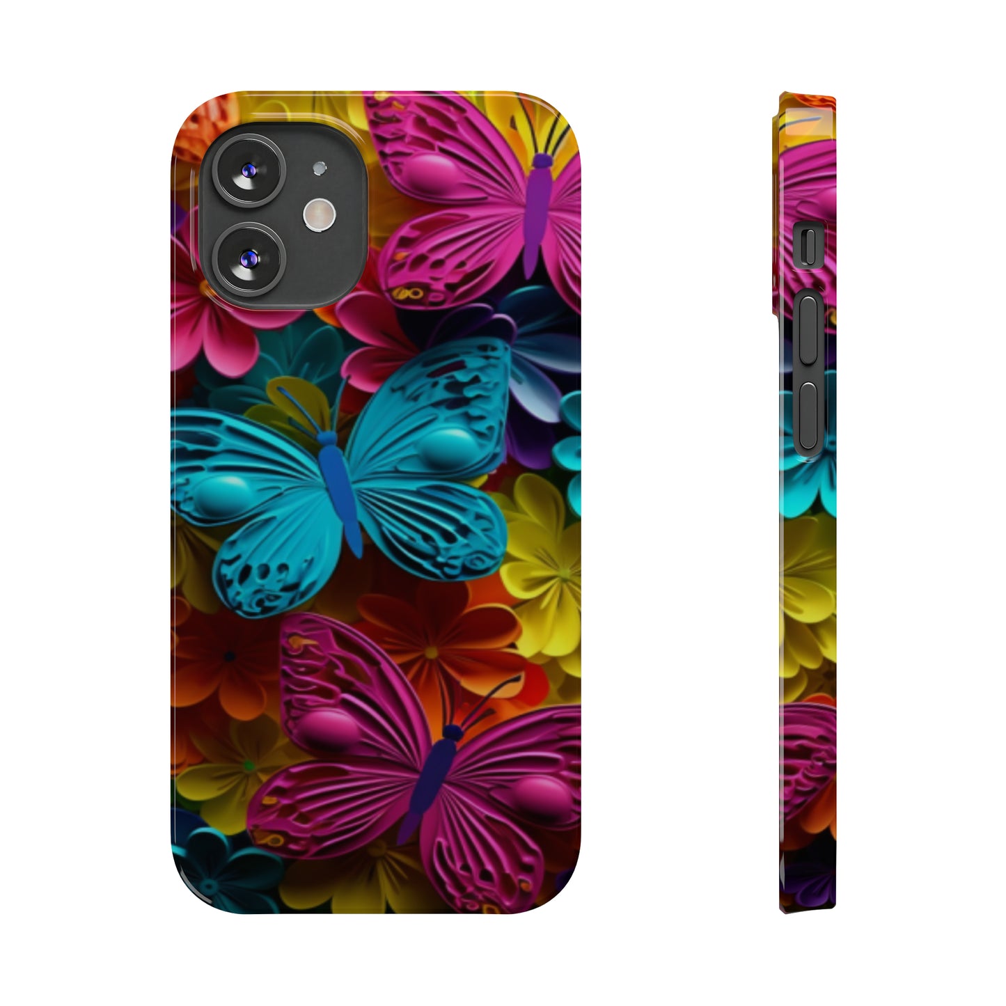 Slim Phone Cases - Colorful Butterflies