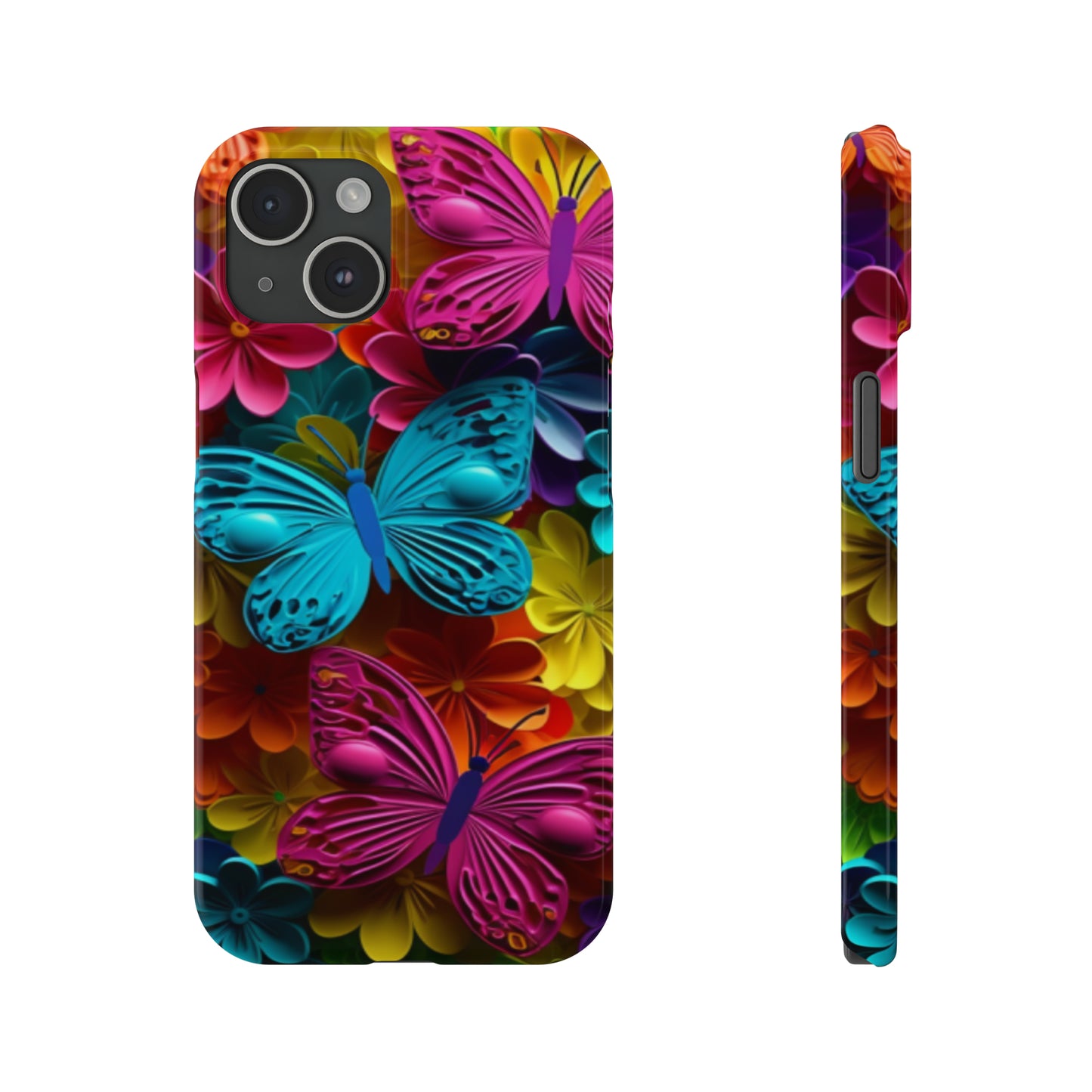 Slim Phone Cases - Colorful Butterflies