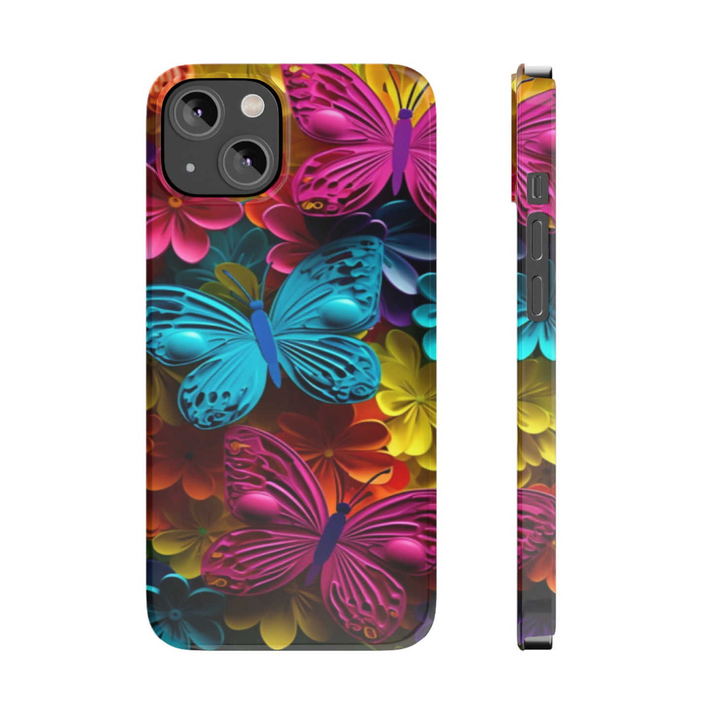 Slim Phone Cases - Colorful Butterflies