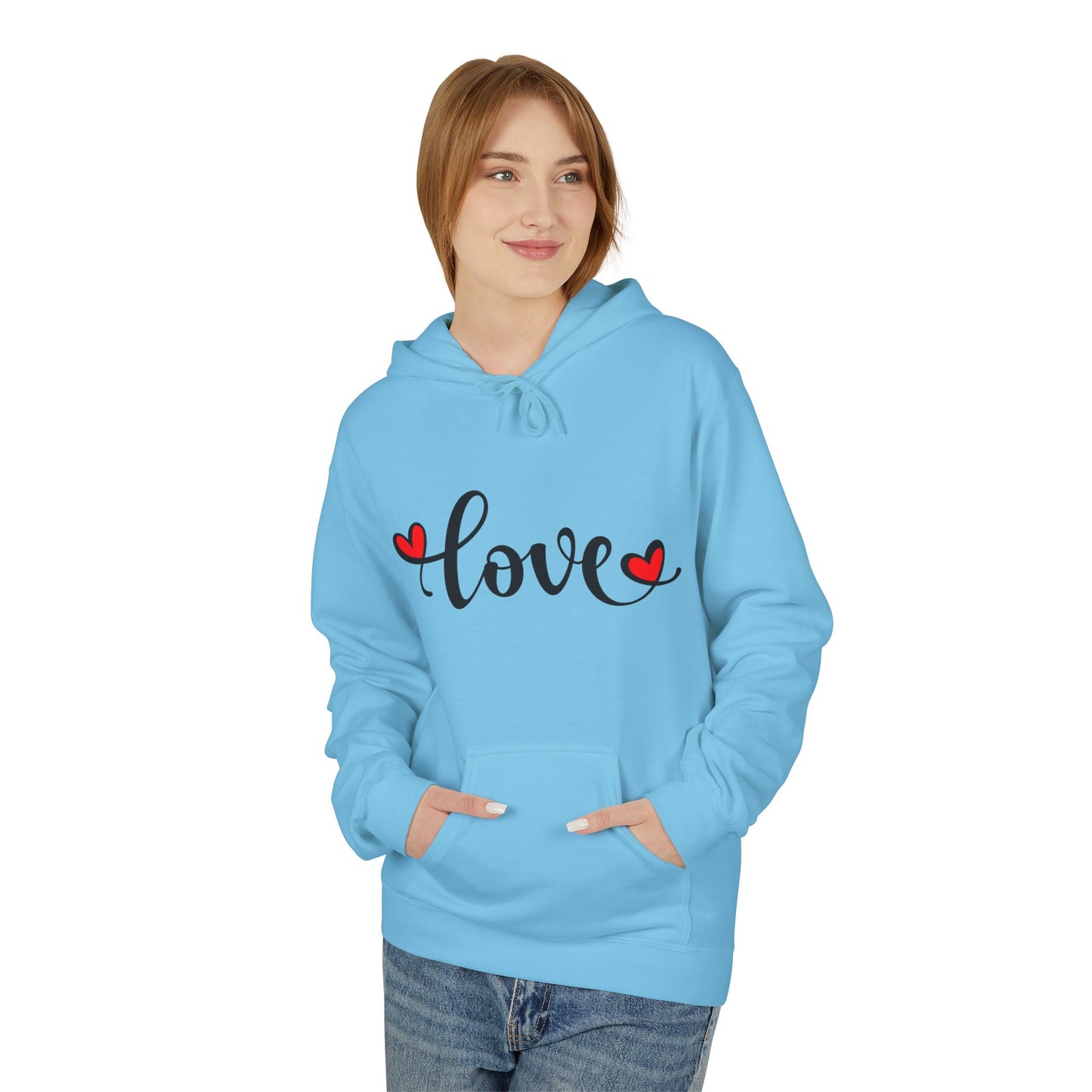 Unisex Midweight Softstyle Fleece Hoodie - Love Hoodie