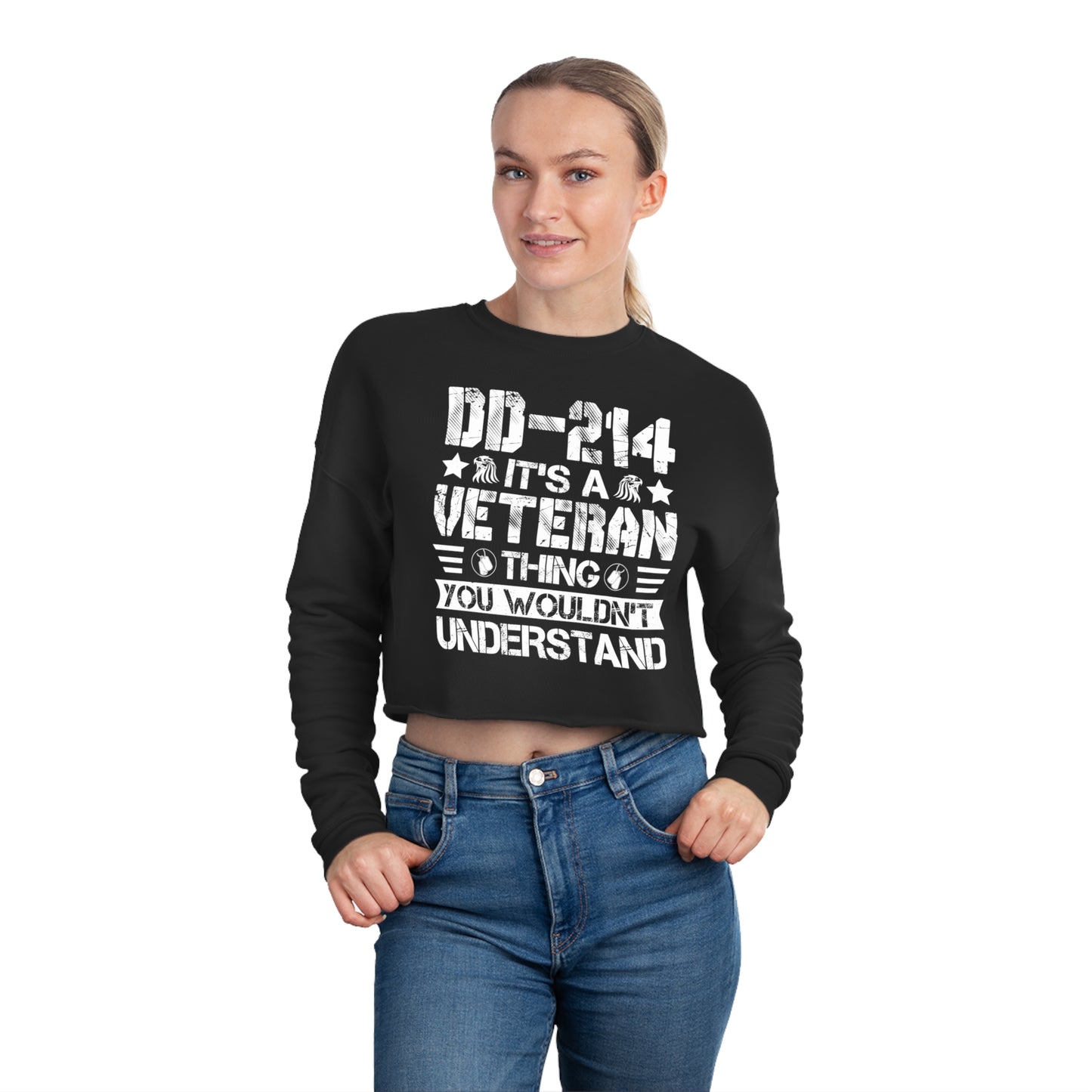 Women's Cropped Sweatshirt - Its a Veteran Thing