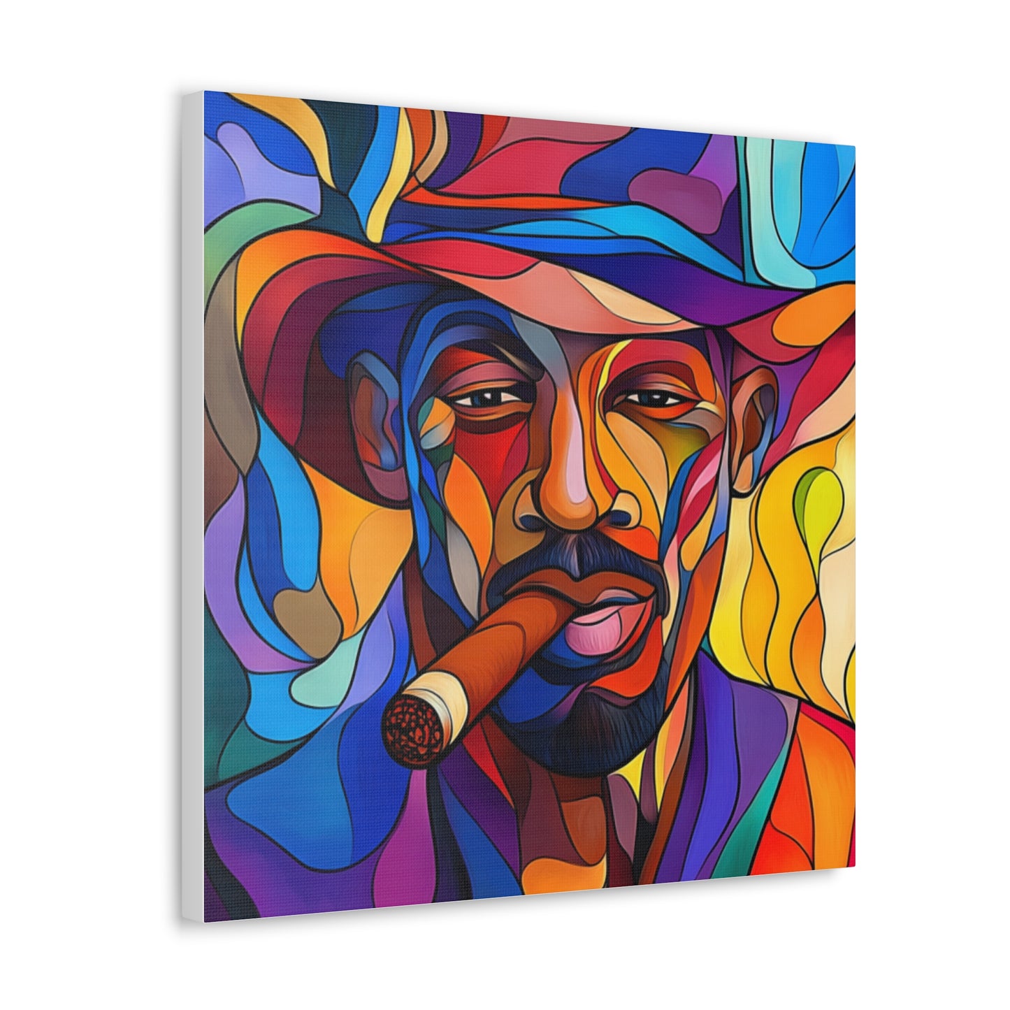 Canvas Gallery Wraps - Abstract Colorful Cigar Lover