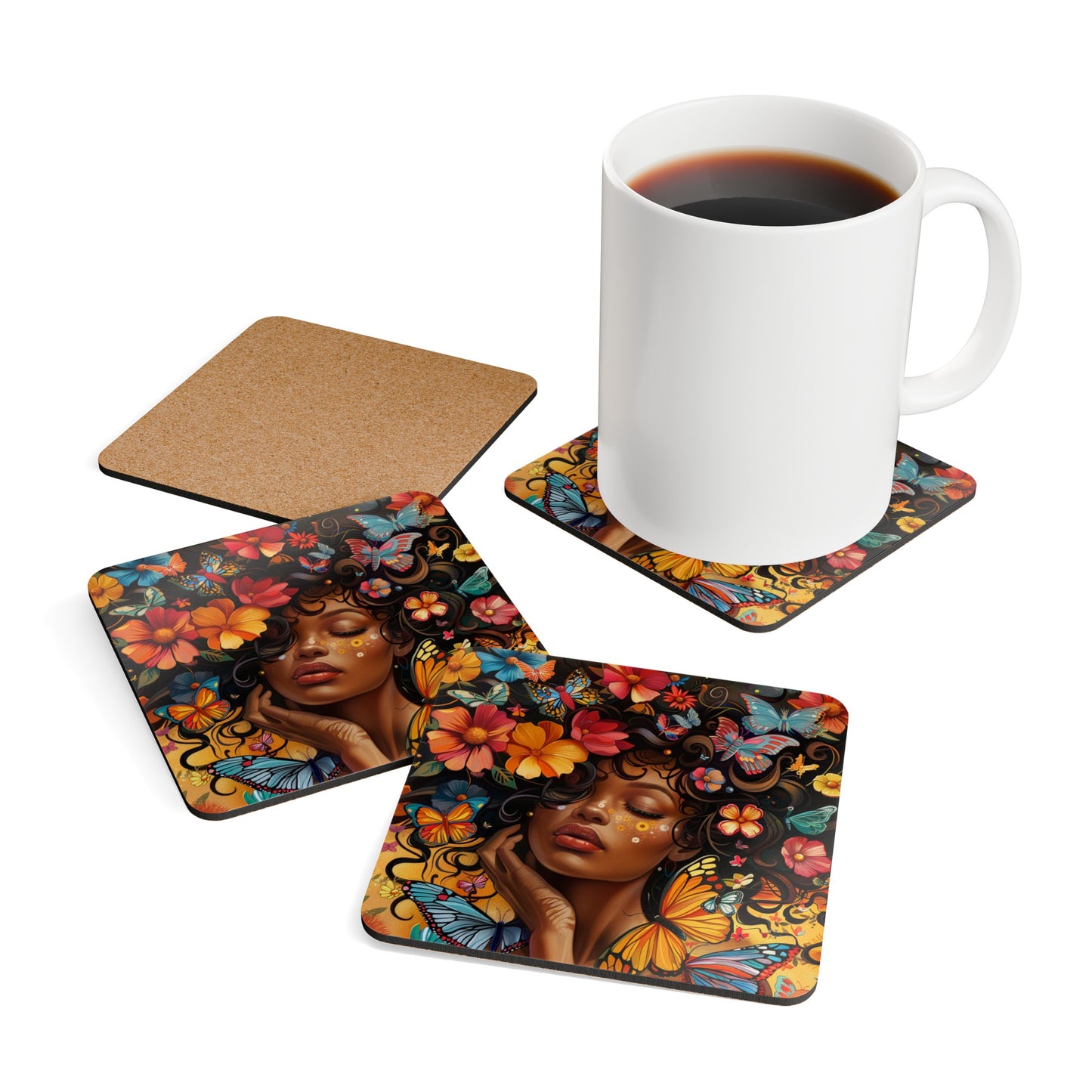 Corkwood Coaster Set- Beauty