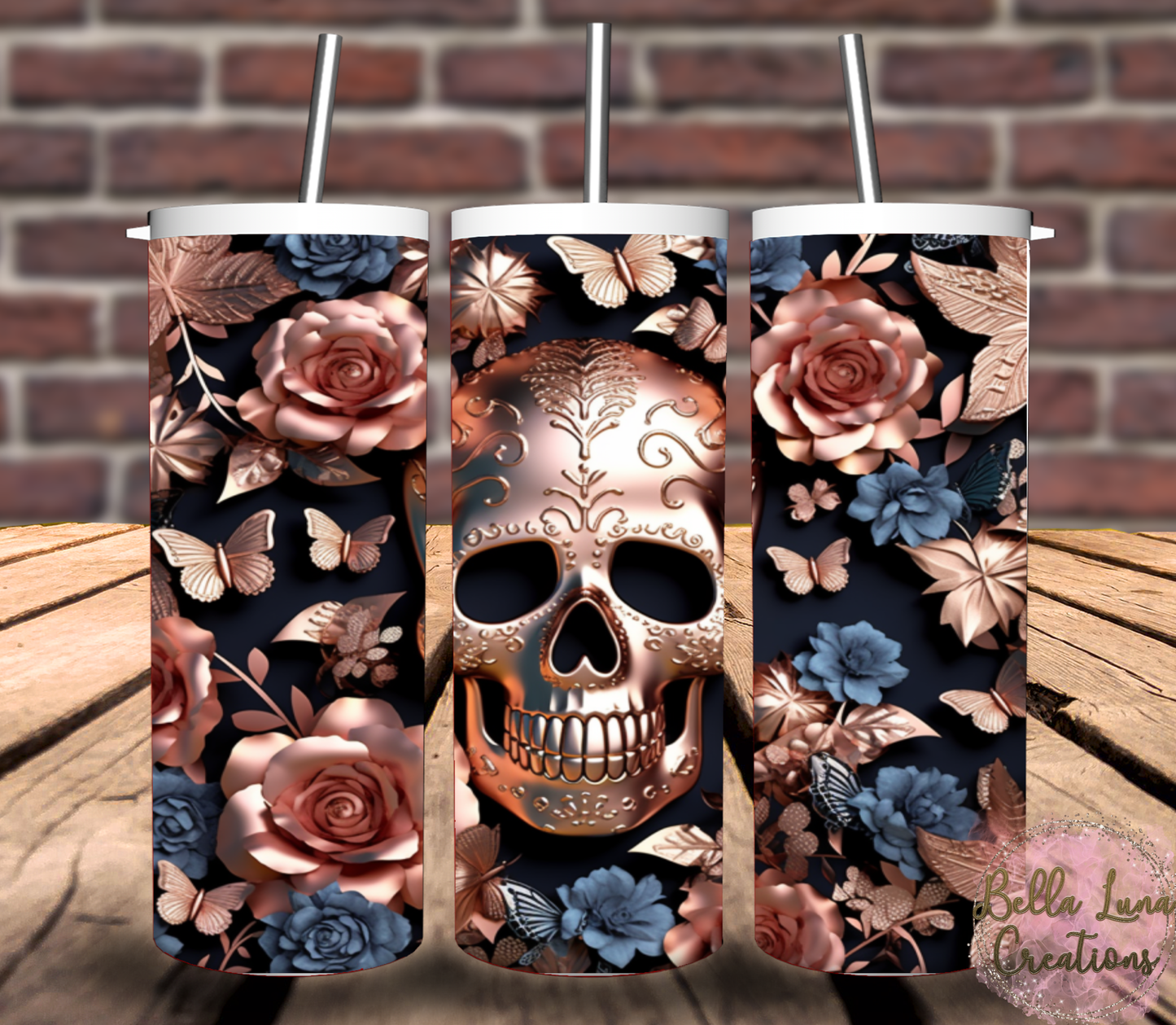 Skull Tumbler Wrap Bundle